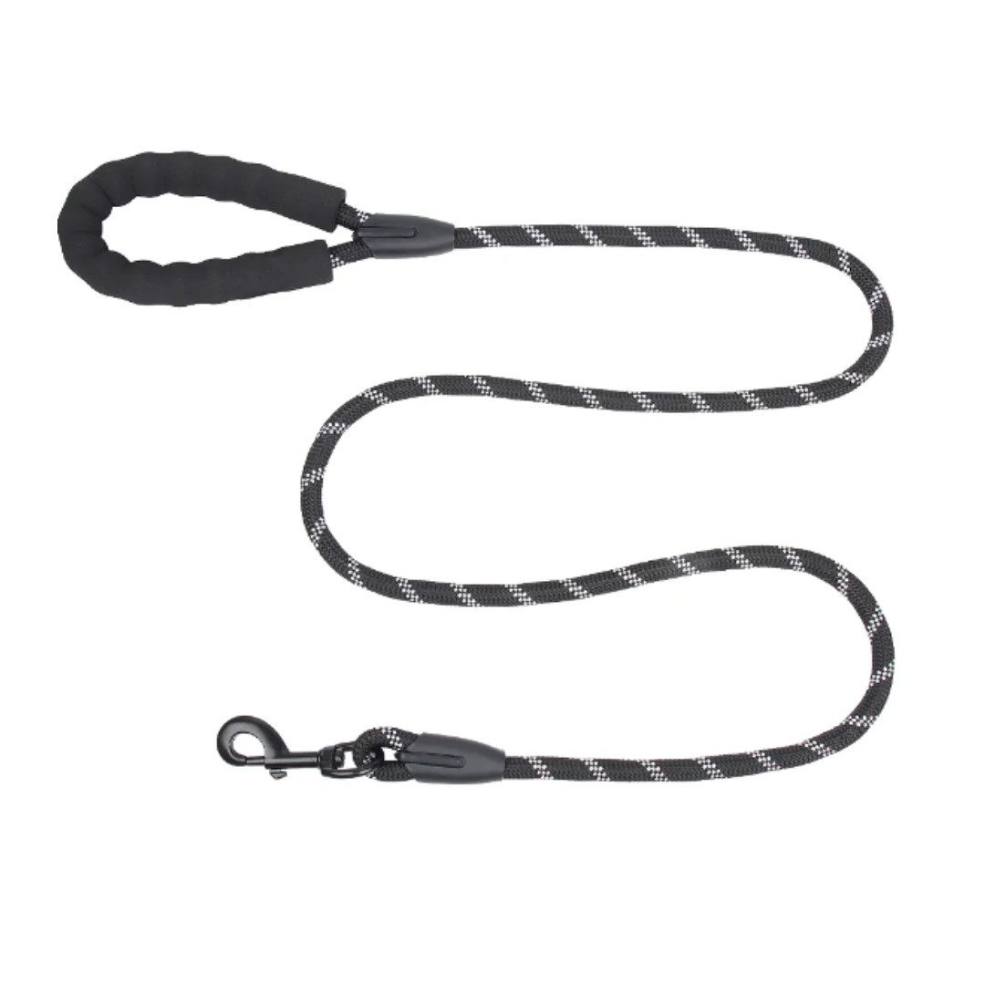 BestGoods Hundeleine 1,5 Meter lange reflektierende Leine für kleine und große Hunde, Aus Nylon, Reißfest, 1,2CM Stärke, 360 Grad rostfreier Karabinerhaken