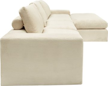 alina Ecksofa Sandy, mit Recamiere, in modernem Cordstoff