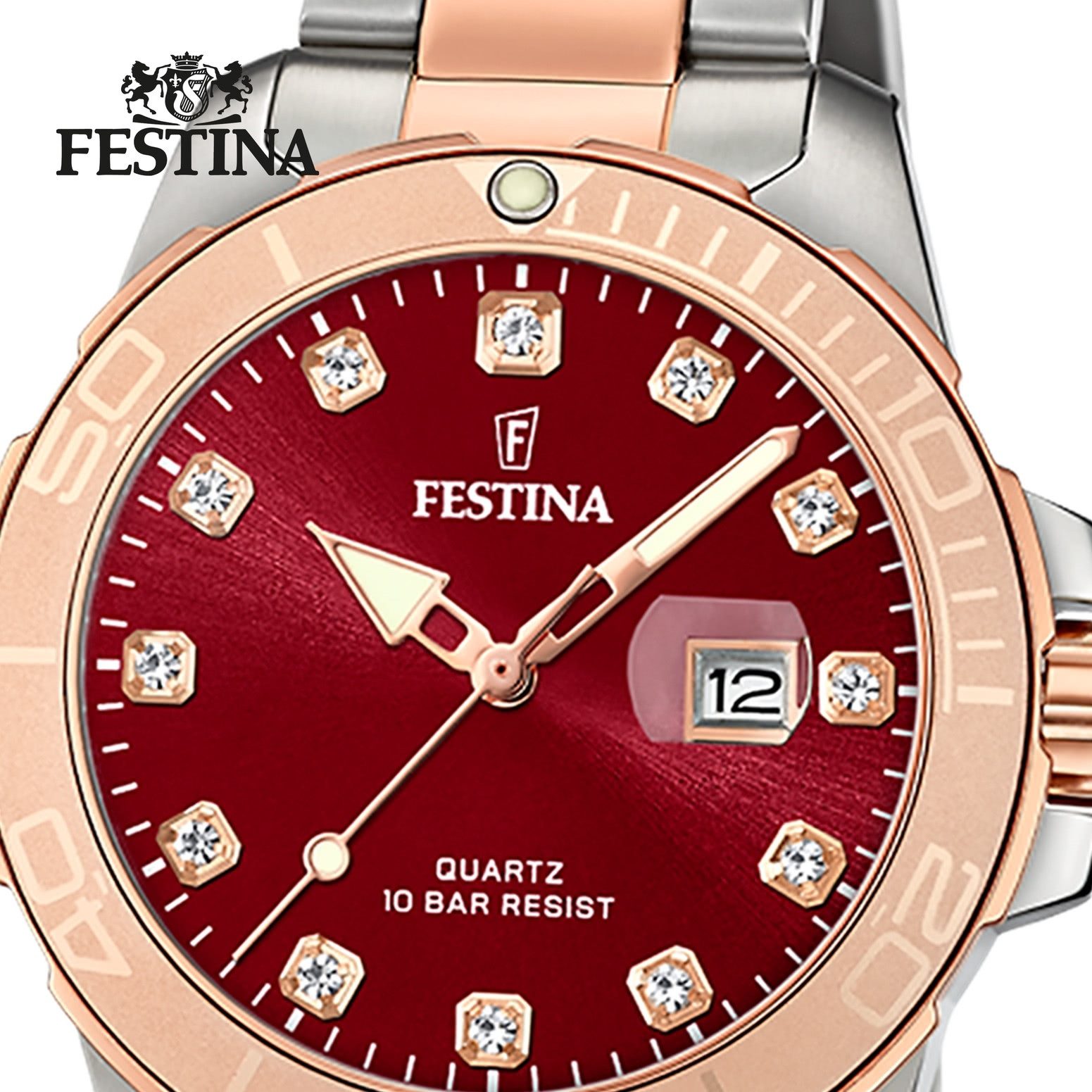 Festina Quarzuhr Festina Damenuhr Edelstahl silber gold, (Analoguhr), Damen günstig online kaufen