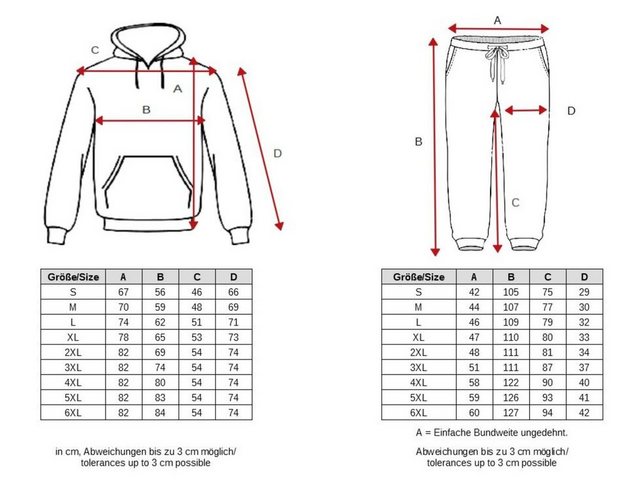 Egomaxx Jogginganzug »3695« (2-tlg), Basic Jogginganzug Hosen & Sweater Set EGO Trainingsanzug ohne Kapuze