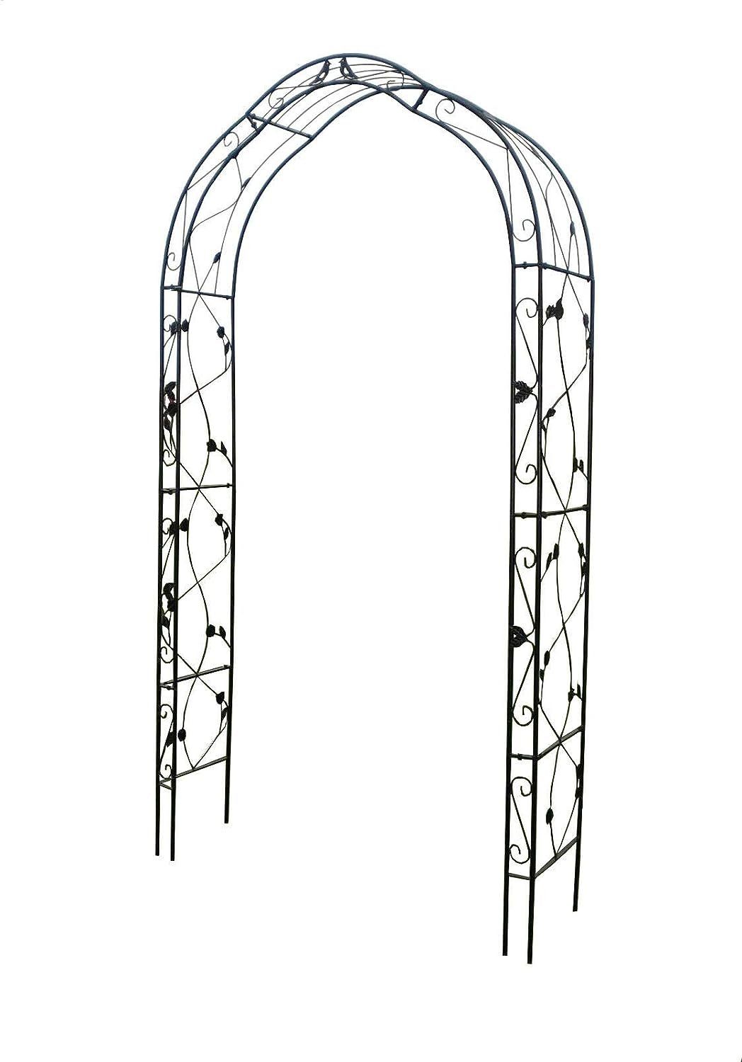 Defactoshop Rosenbogen Rosensäule Gartenbogen Rankgitter Rankhilfe 49B, Maßen: 150 cm x 39 cm x 250 cm