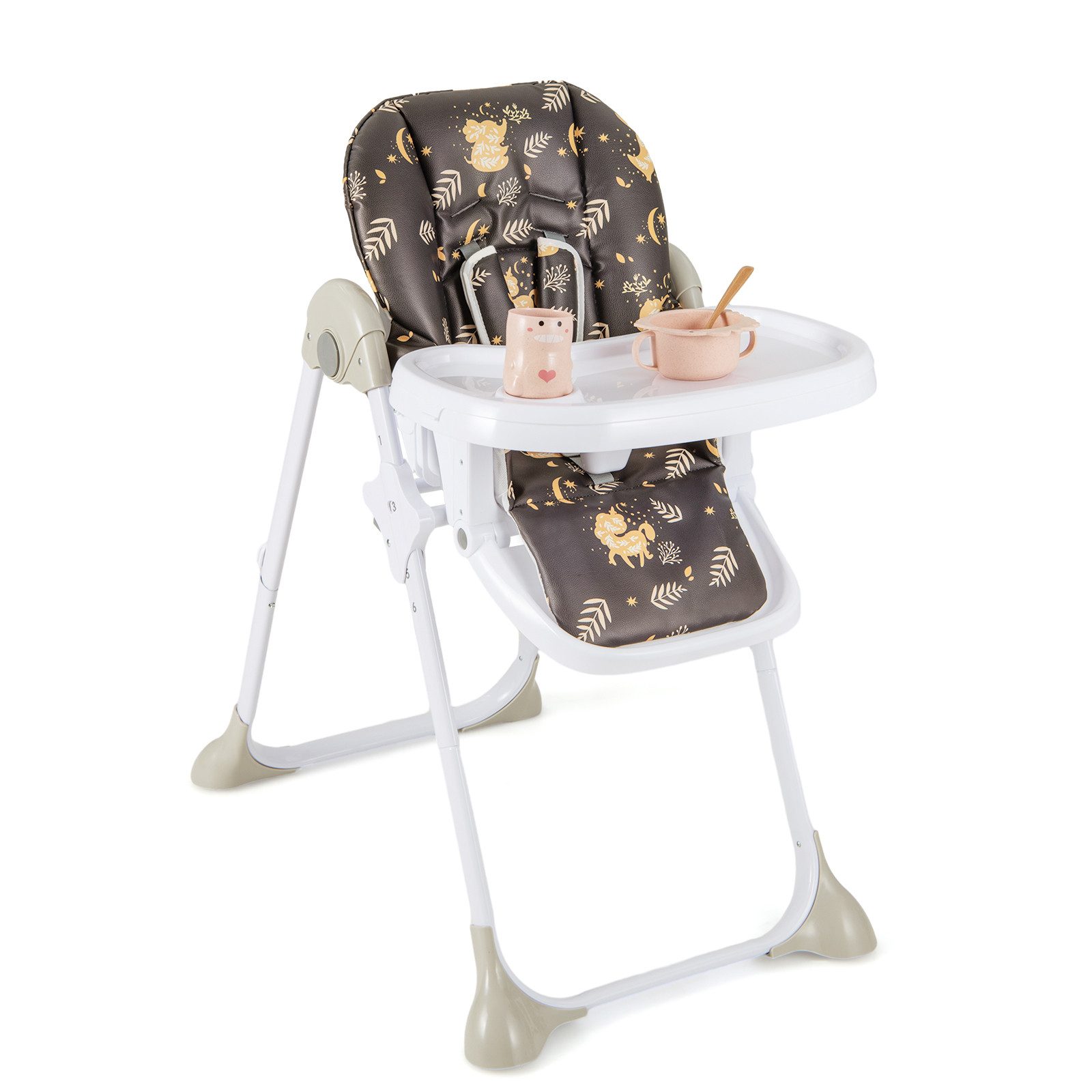 COSTWAY Kombihochstuhl Baby Stuhl, 6-stufig höheverstellbar günstig online kaufen