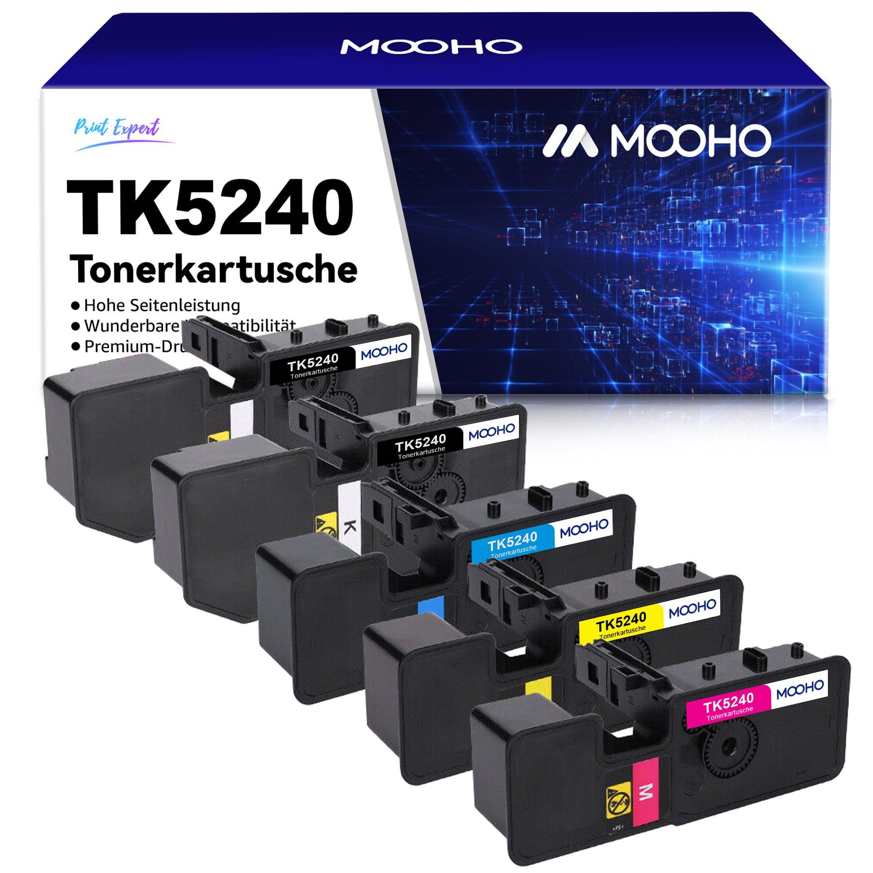 MOOHO Tonerkartusche TK-5240 TK 5420 für ECOSYS M5526cdw M5526cdn P5026cdn P5026cdw