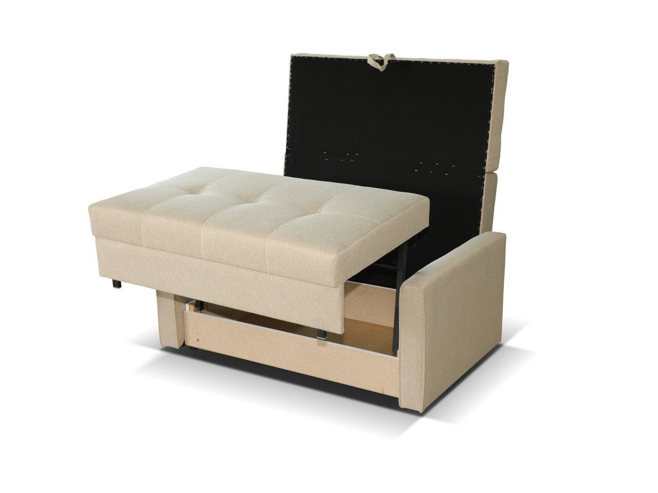 MIRJAN24 Schlafsofa Viva Lux II, Schlaffunktion 2 Bettkasten, Sitzer, Kissen inkl. mit und