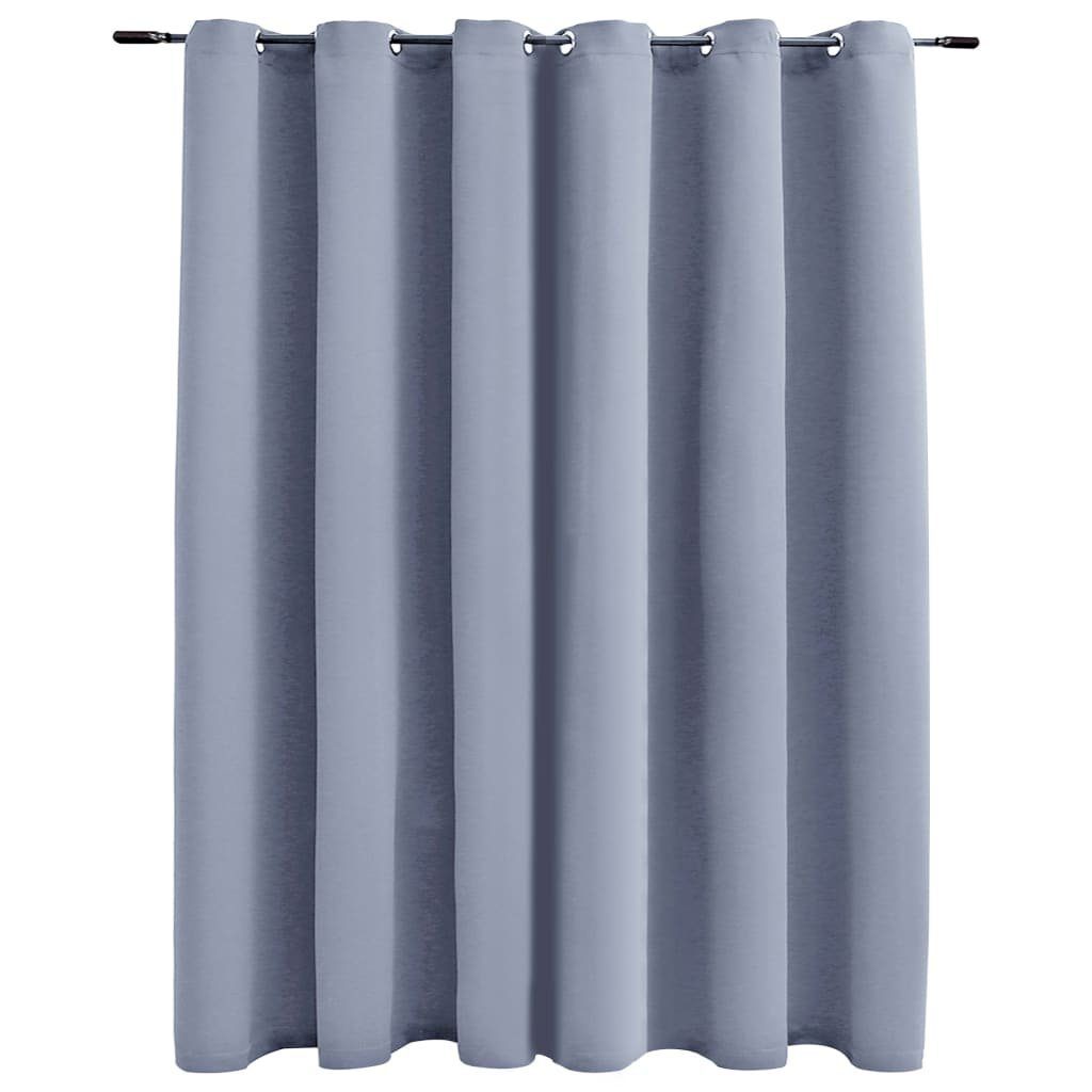 St) cm, Grau Metallösen Vorhang 290 x Verdunkelungsvorhang mit (1 furnicato, 245