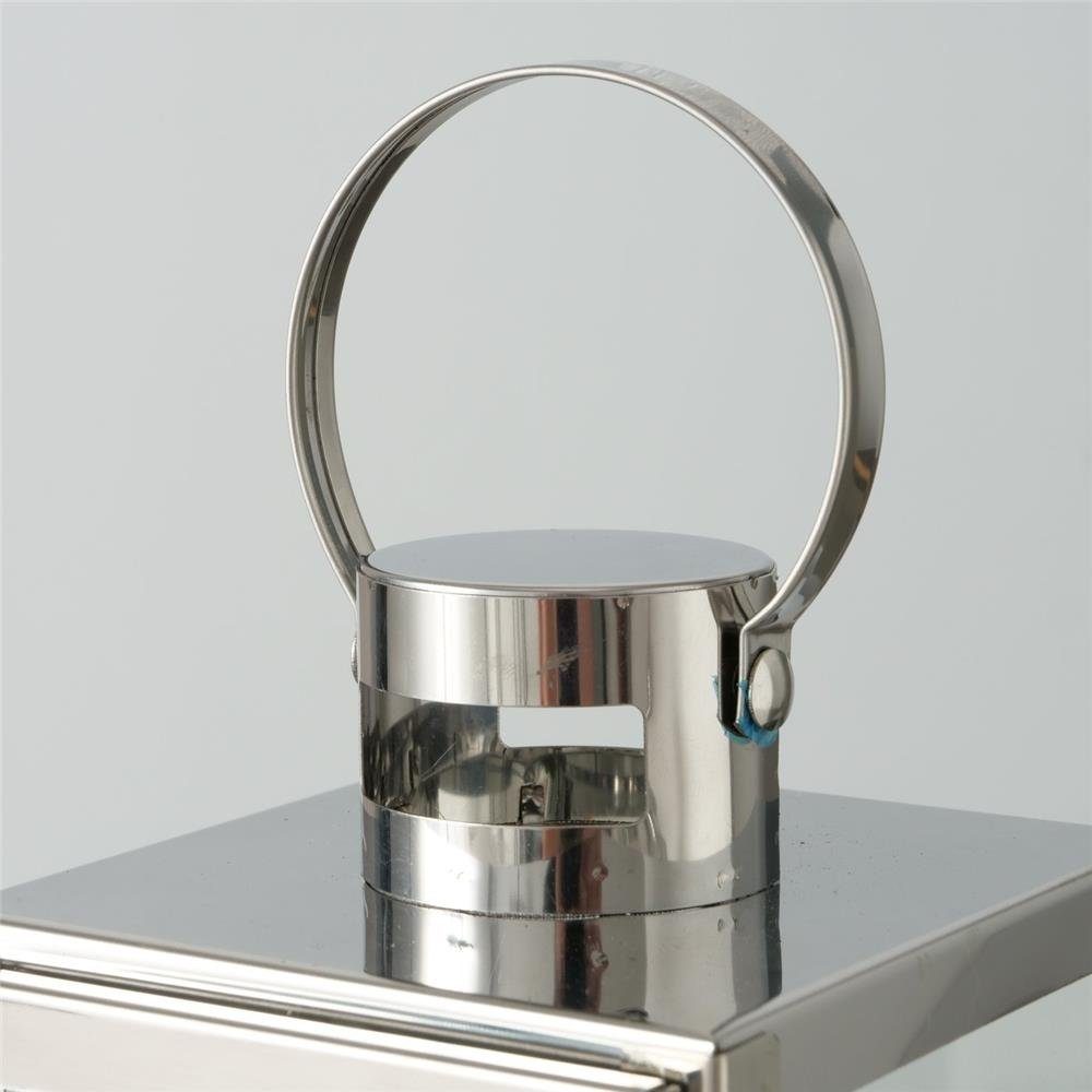 BOLTZE Kerzenlaterne Caruso 2er Set, Silber Windlicht Kerzenhalter Skandinavisches Design