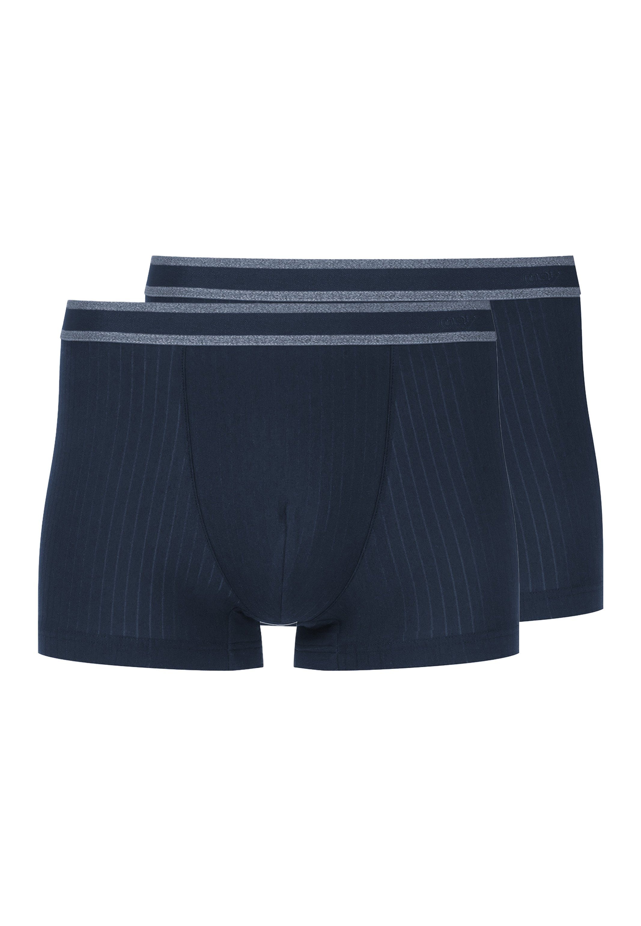 Retro Eingriff Boxer 2er Yacht Short Mey Unlimited - 2-St) Pack (Spar-Set, blue - Retro - Pant / Baumwolle Ohne