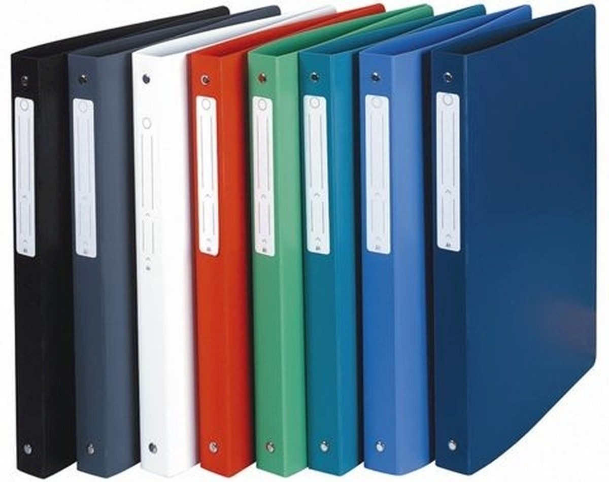EXACOMPTA Präsentationsordner Ringbuch Uni A4 Maxi PP 2 Ringe 30mm farbig sortiert (5 Stück)