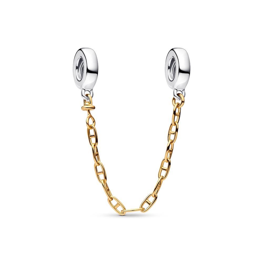 Pandora Charm-Einhänger PANDORA Moments Sicherheitskette für Damen, IP Gold