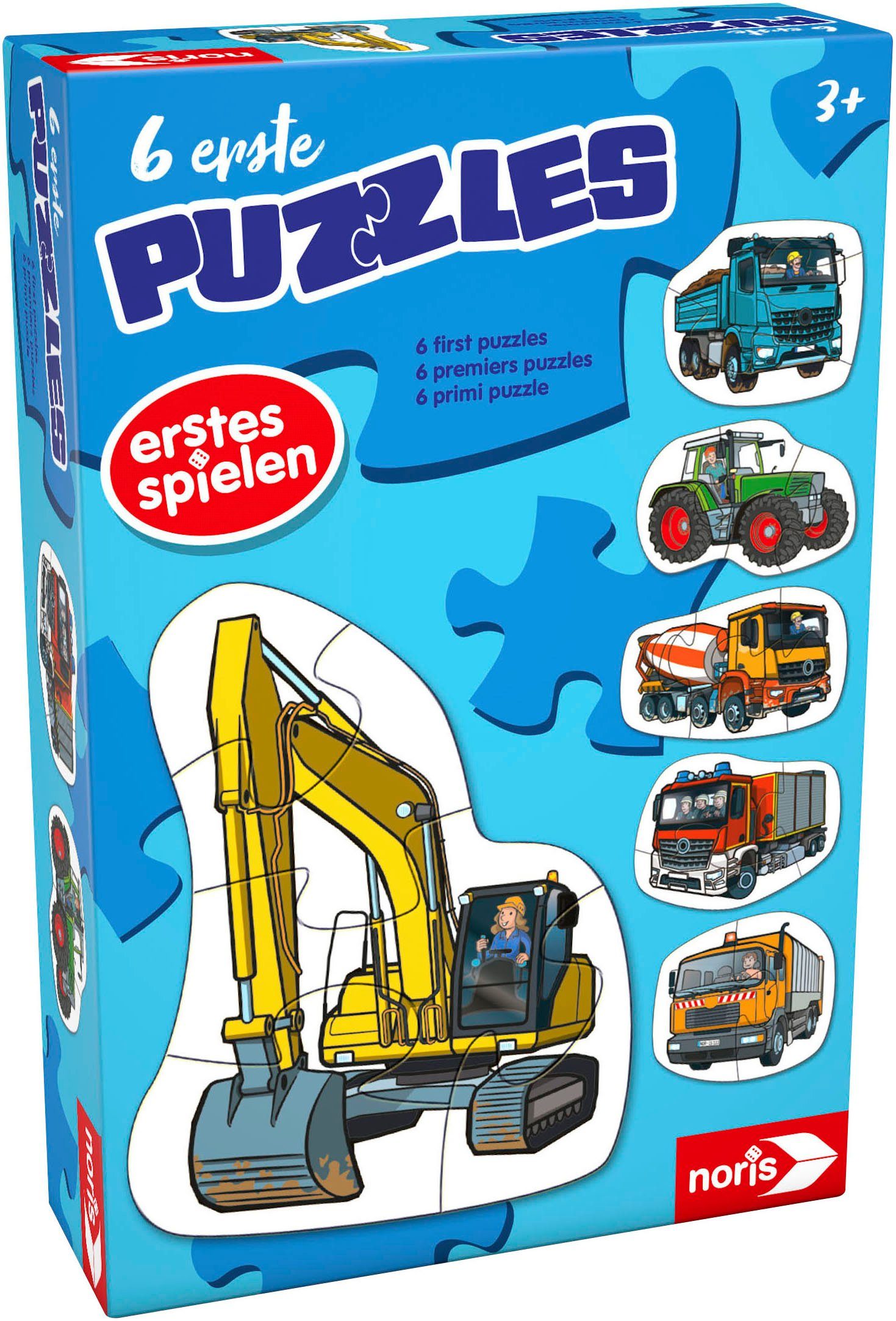 Noris Puzzle 6 erste Puzzles - Fahrzeuge, 20 Puzzleteile günstig online kaufen