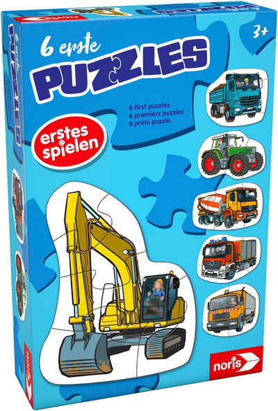Noris Puzzle 6 erste Puzzles - Fahrzeuge, 20 Puzzleteile