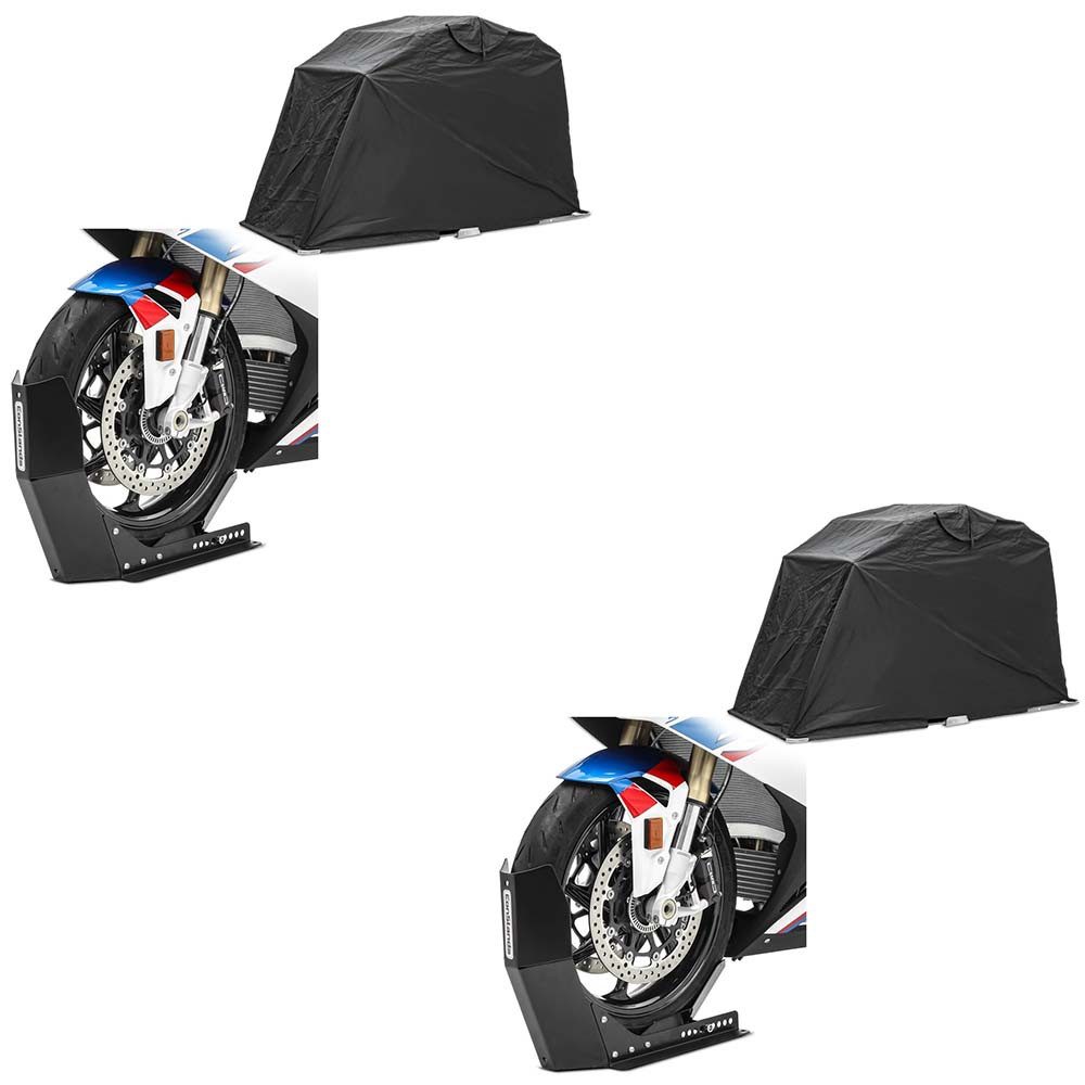 Motoguard Motor-Schutzhülle 2x Set: Motorrad Zeltgarage Universal Faltgarage Motorradgarage Motogu