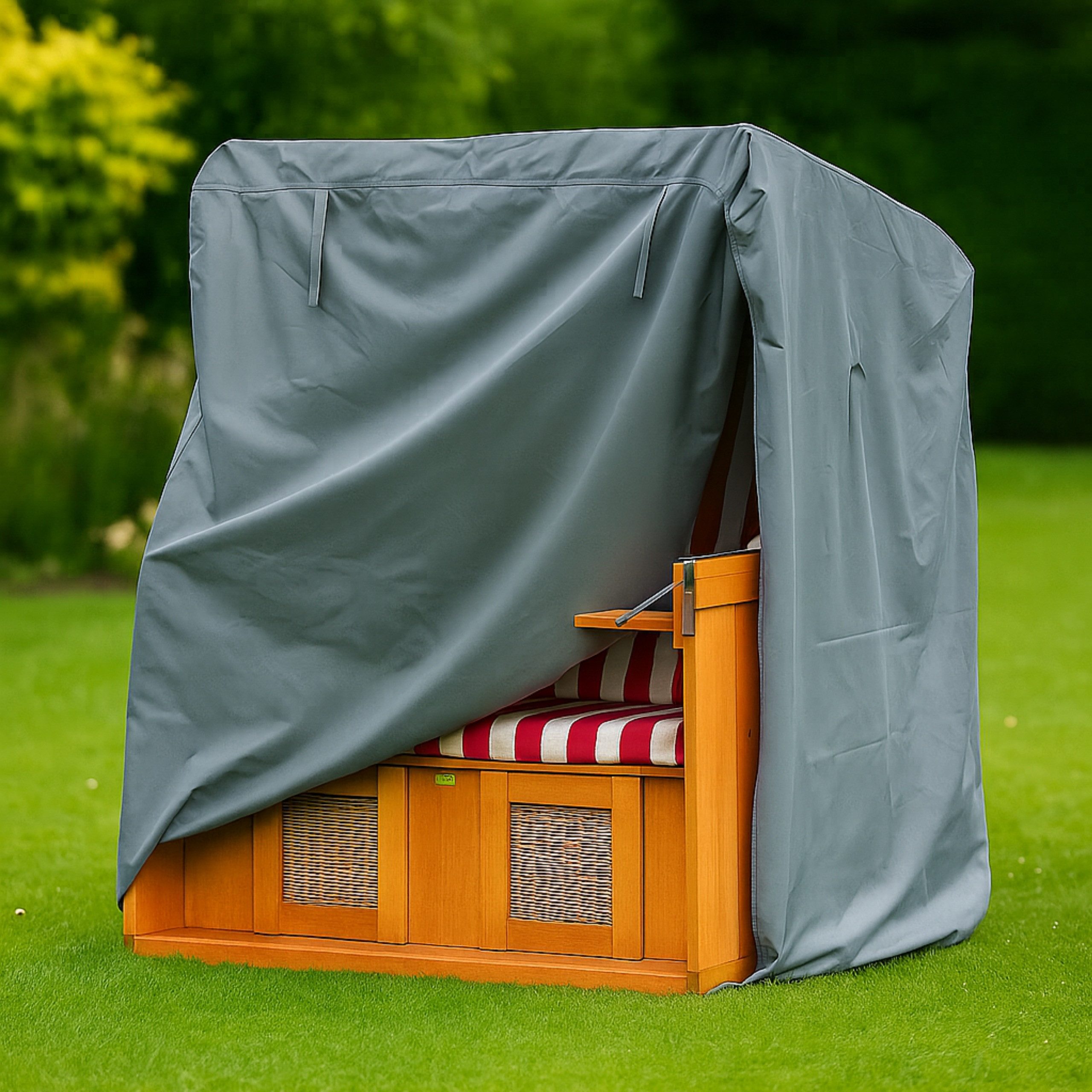 INTERGARDEN Strandkorb-Schutzhülle Strandkorbhülle 137 cm – Oxford 600D, wasserdicht & winterfest