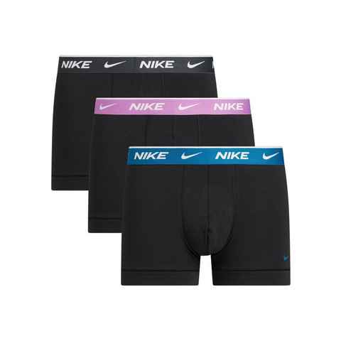 NIKE Underwear Trunk TRUNK 3PK (Packung, 3-St., 3er) mit farbigem NIKE Logo-Elastikbund