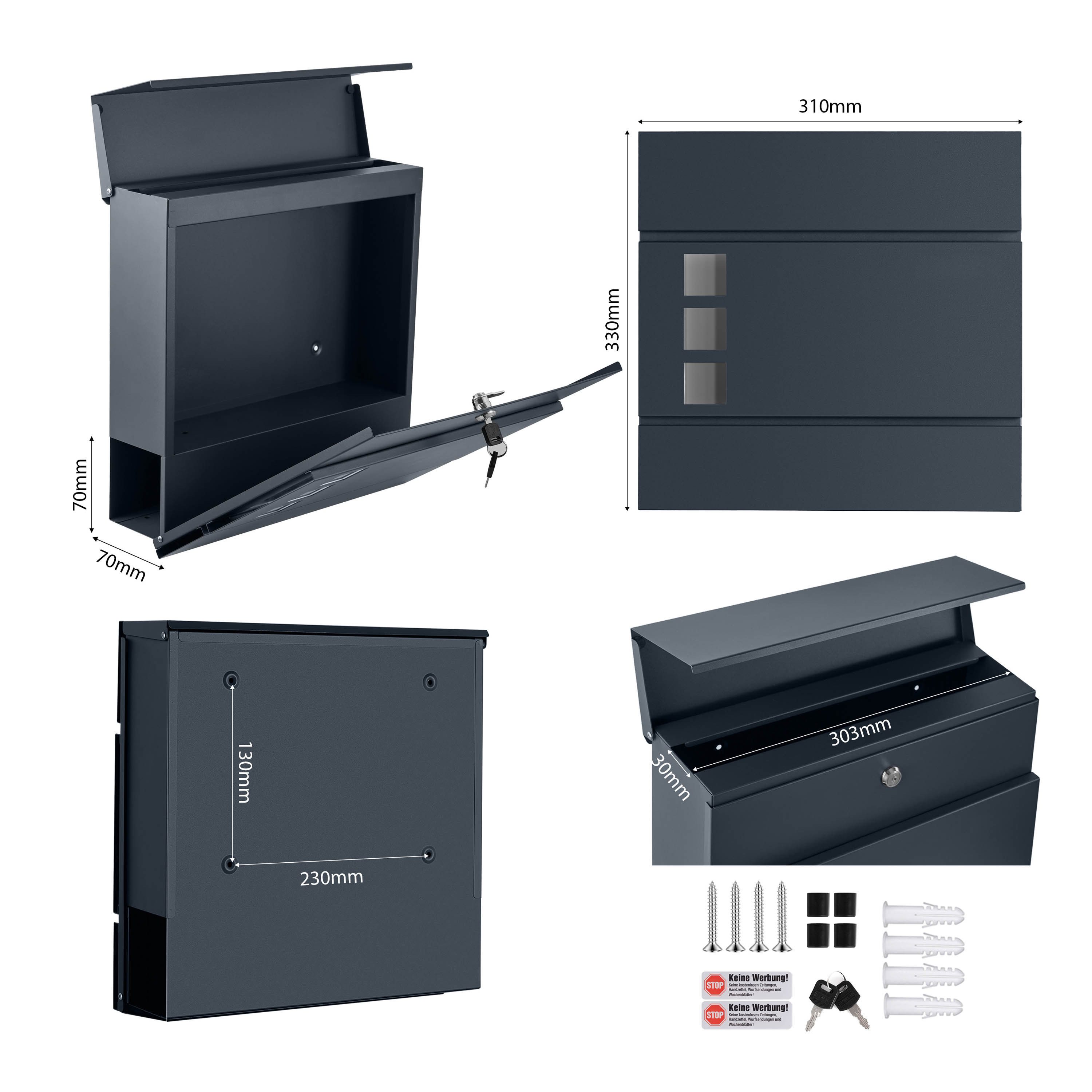 Zedelmaier Wandbriefkasten Briefkasten XXL Wandbriefkasten groß Briefkasten günstig online kaufen