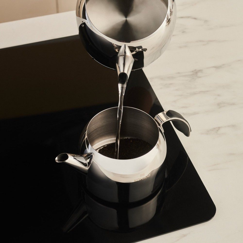 Karaca Teekanne Karaca Stelly Edelstahl Teekannen-Set XL – Inox