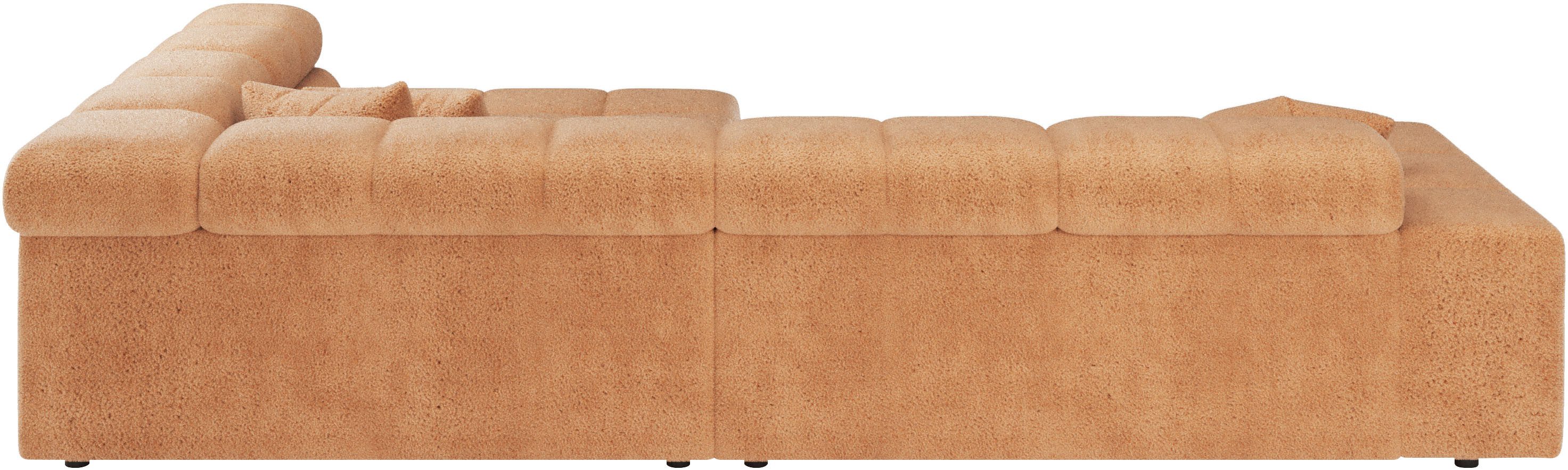 Home affaire Ecksofa Ancona, Ecksofa, incl. Kopfteilverstellung, Breite 319 cm, L-Form, wahlweise elektrische Sitztiefenverstellung