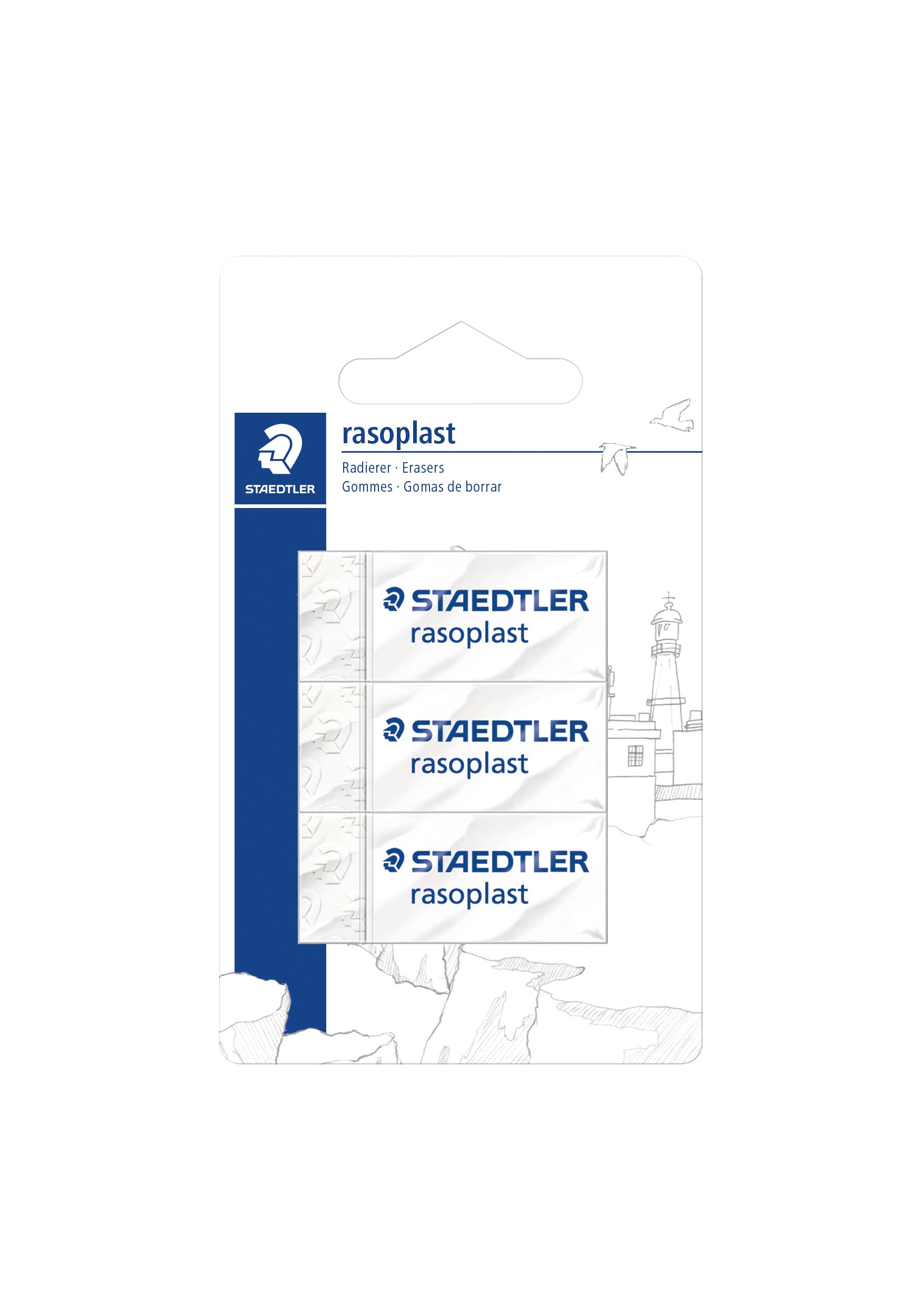 STAEDTLER Radiergummi STAEDTLER® 526B3 BK3D Radierer rasoplast 3x Blister