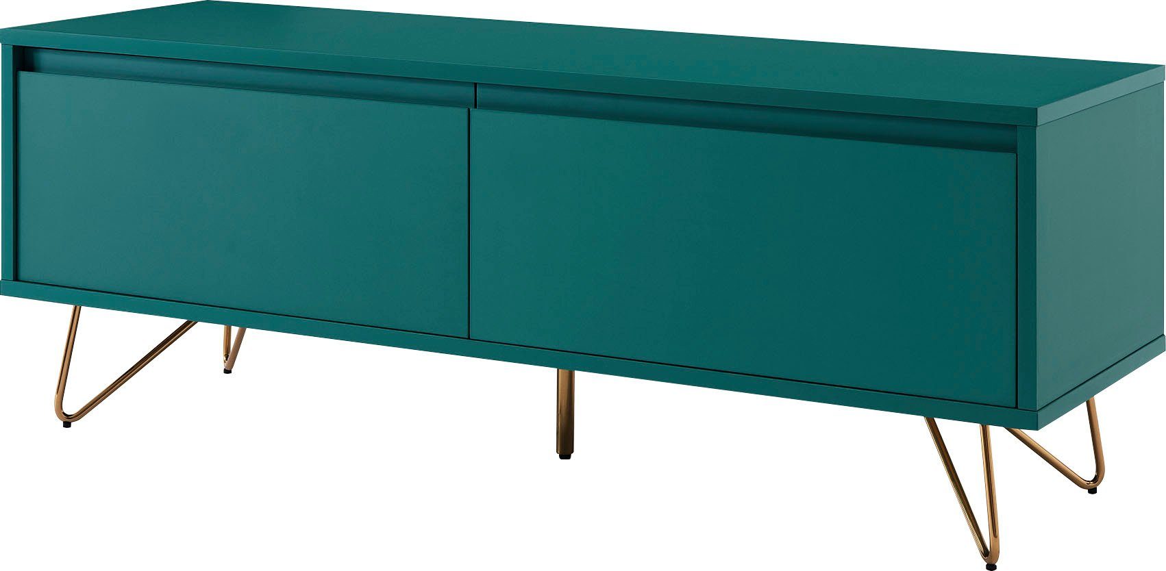 SalesFever Lowboard Bolton - TV-Kommode in schlichter Eleganz, Kommode mit Klappendämpfe, Hairpin Beinen