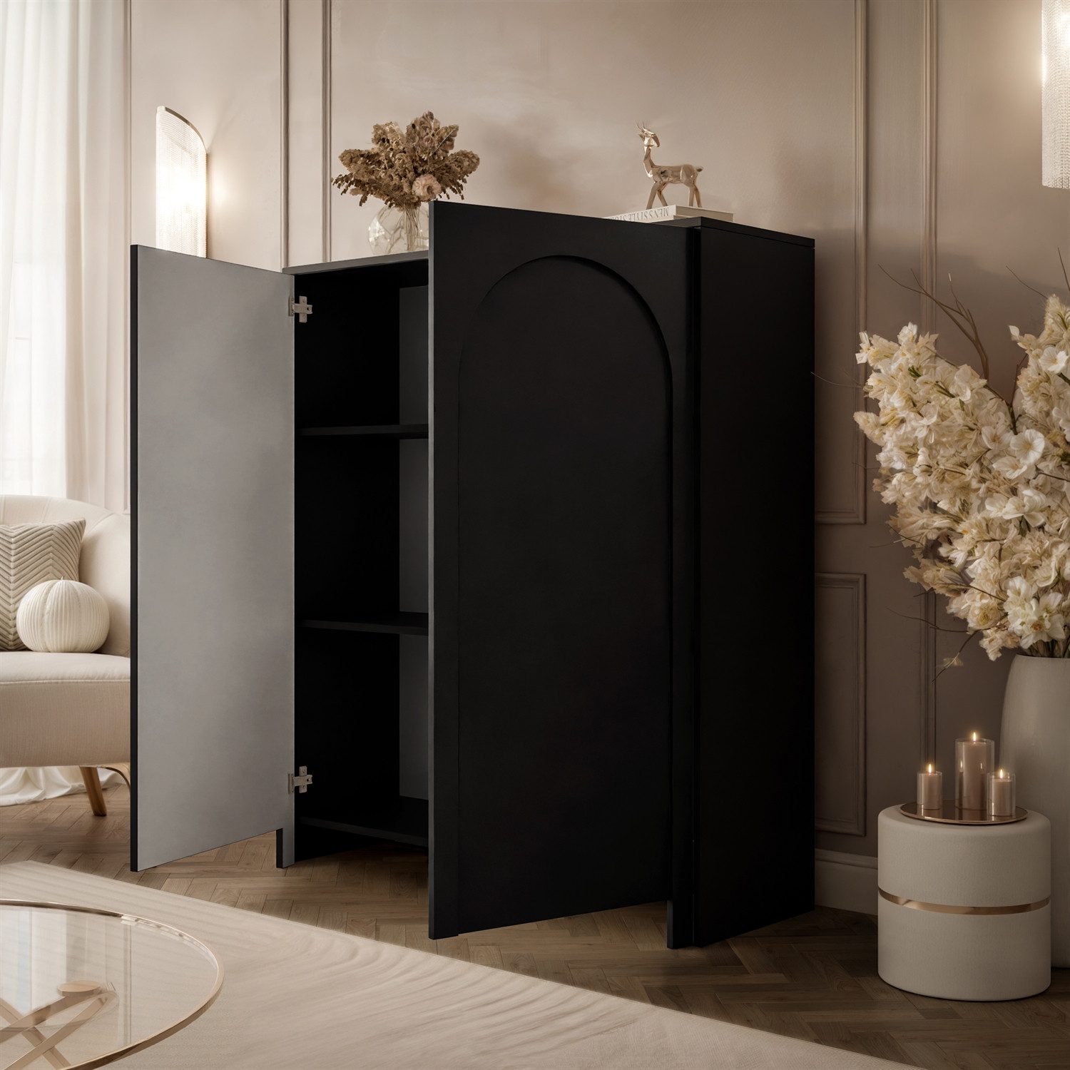 Lookway Kommode ARIADNA, hohe zweitürige Ausführung (1x Kommode), Breite: 104 cm
