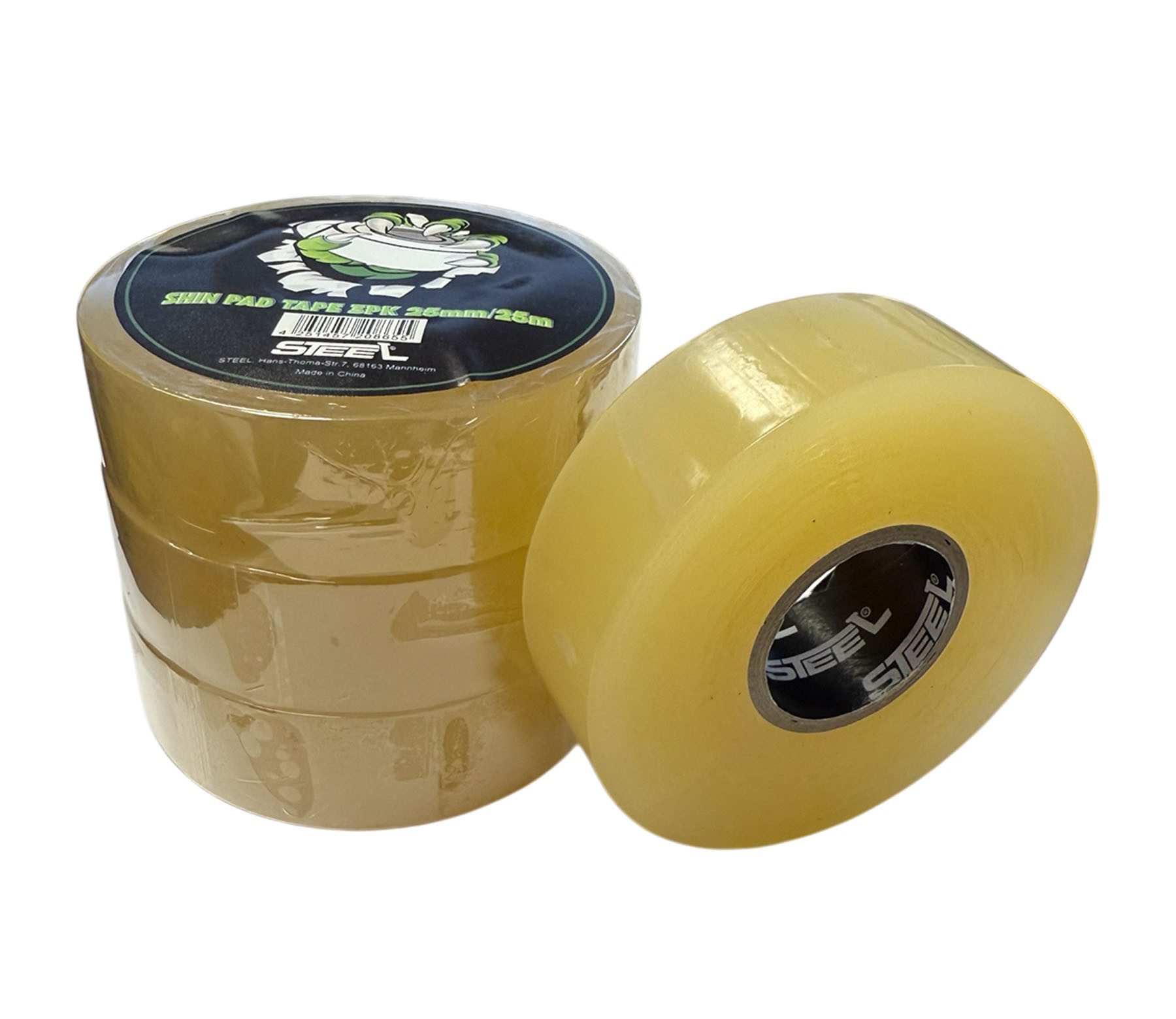 STEEL Trainingshilfe STEEL Stutzen Tape 3er Pack clear 25m x 25mm