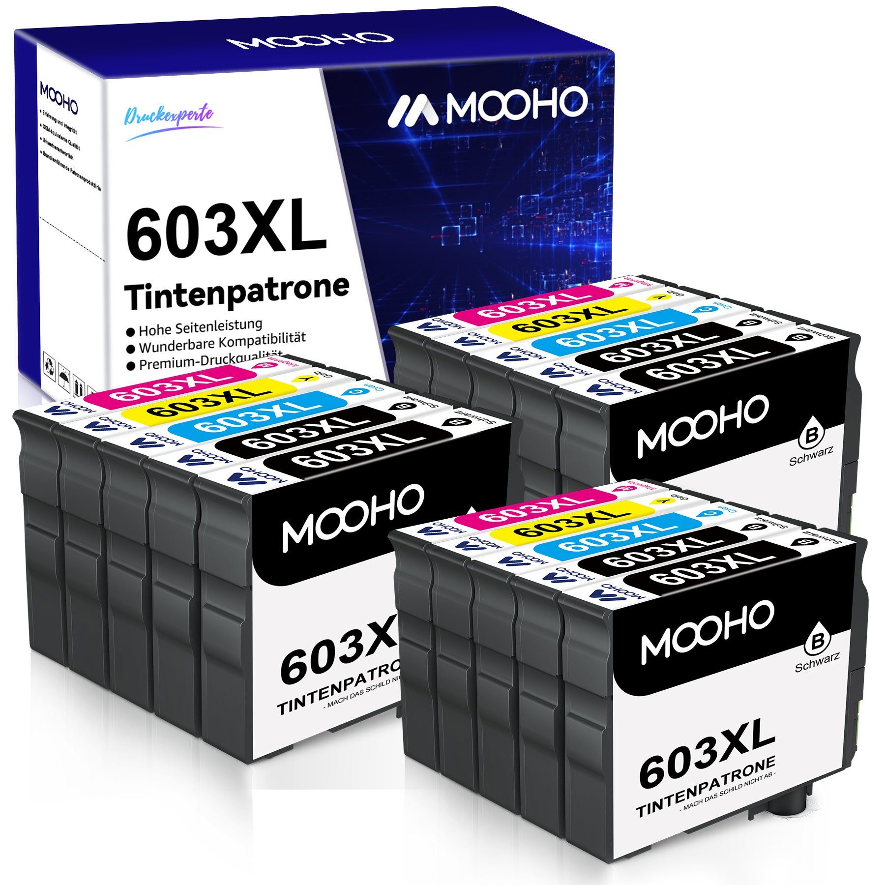 MOOHO ersetzt für EPSON 603XL XP 2100 2105 2150 Tintenpatrone (0-tlg)
