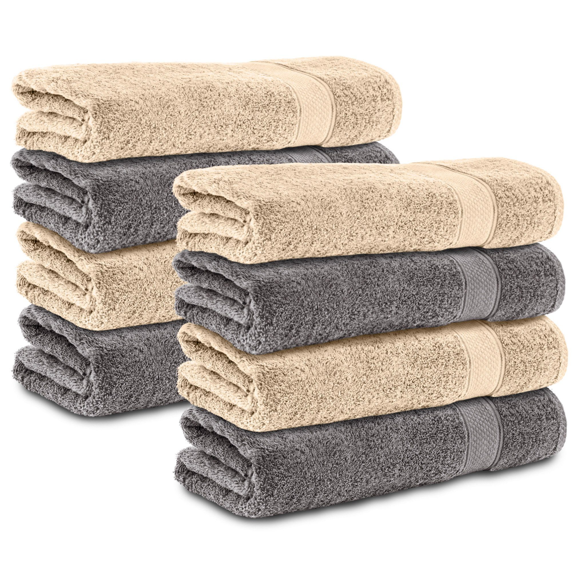 Komfortec Handtuch Set 50x100, Handtücher, Frottee günstig online kaufen