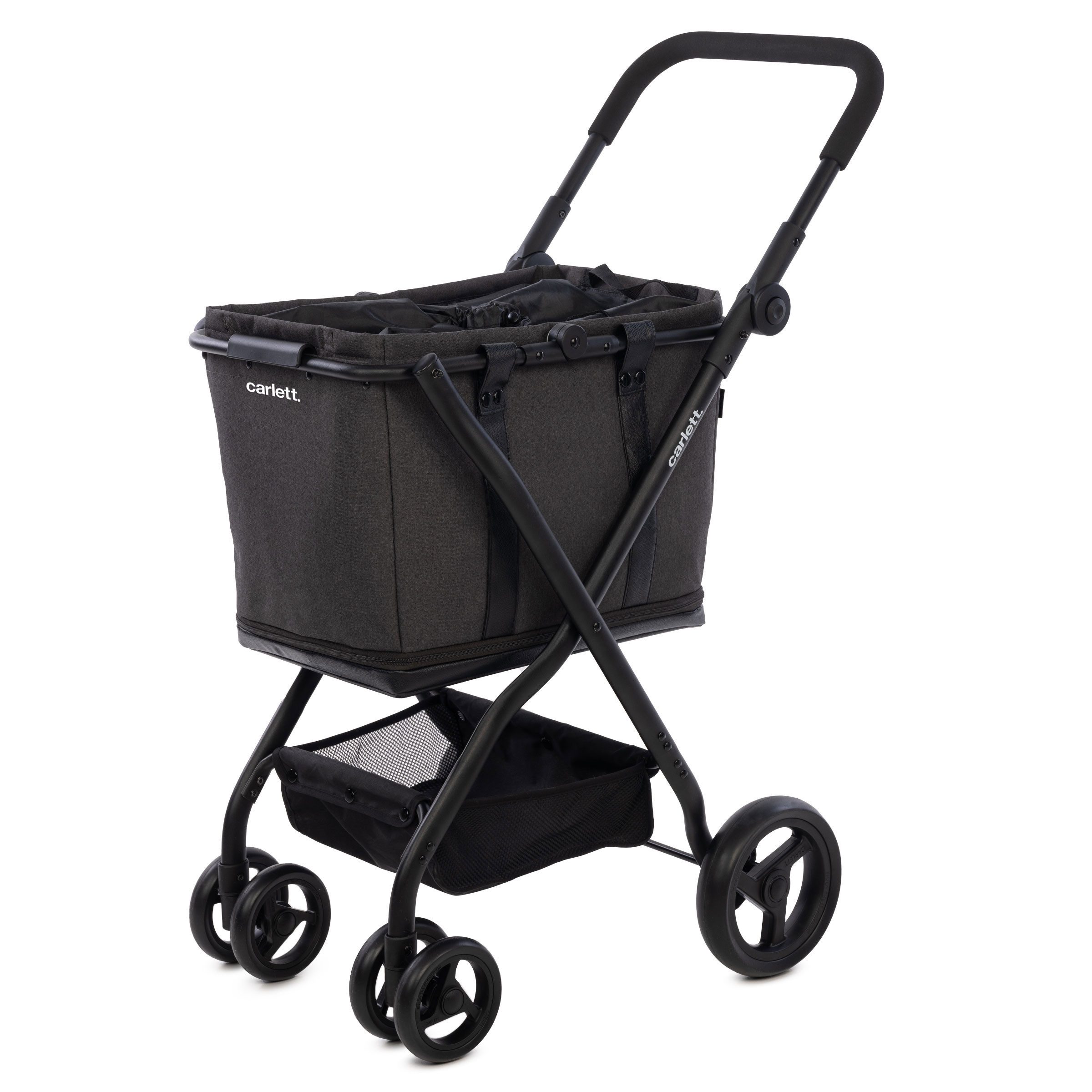 Carlett Einkaufstrolley Einkaufswagen grocery trolley kaufwagen Klappbar Shopping Trolley, eine Große Kapazität von 56-75L, 32 kg, Für Einkaufen