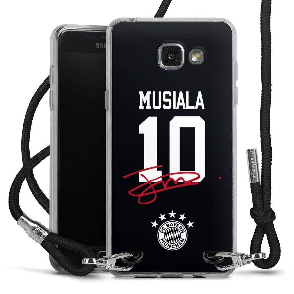 DeinDesign Handyhülle FC Bayern München Jamal Musiala FCB Musiala 10, Samsung Galaxy A5 (2016) Handykette Hülle mit Band Case zum Umhängen