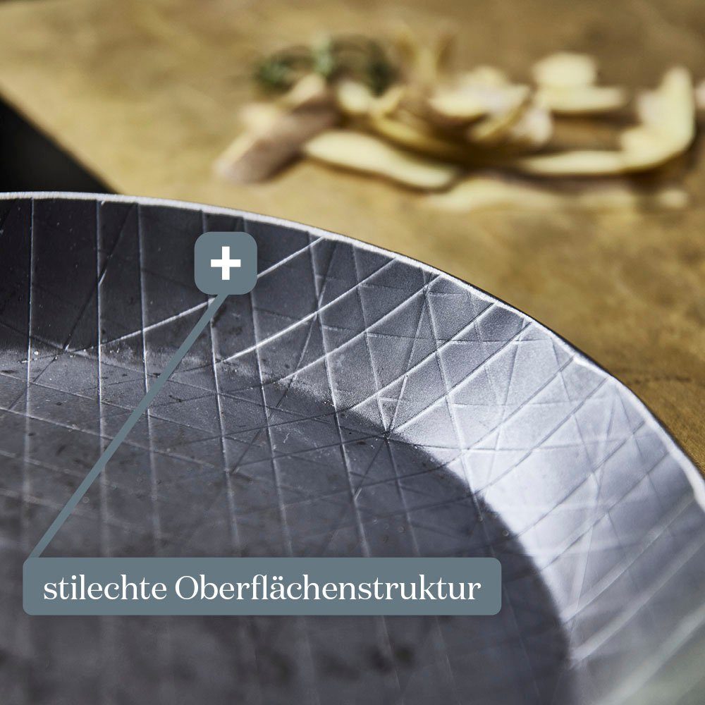 hoch, Hakenstiel, Gusseisen Bratpfanne Germany, (1-tlg), Made in schmiedeeisern, Home Fermo, Siena Induktion