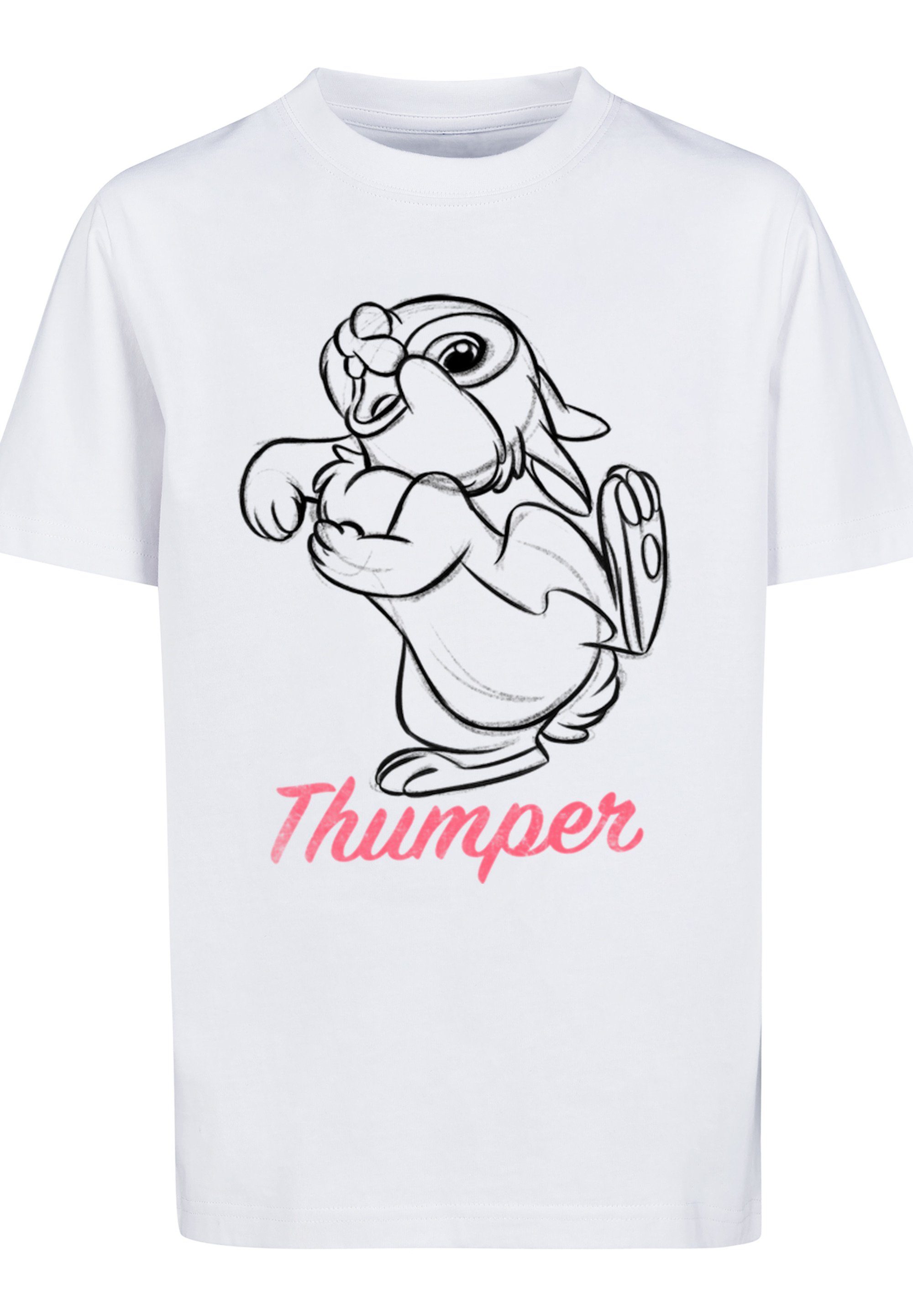 T-Shirt Klopfer Merch,Jungen,Mädchen,Bedruckt Kinder,Premium Line Zeichnung Bambi Disney Unisex F4NT4STIC
