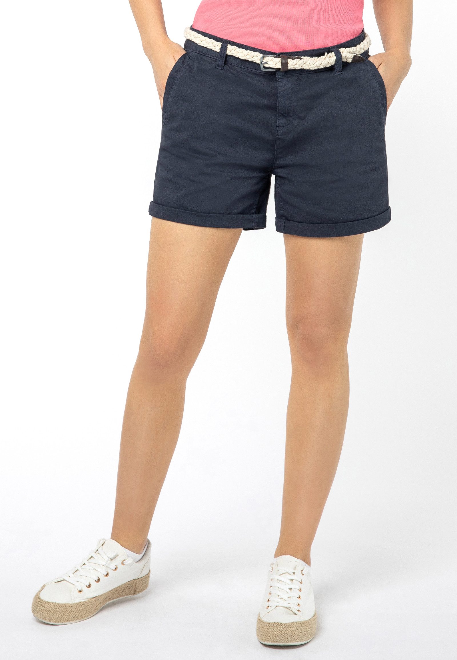 SUBLEVEL Chinoshorts Damen Shorts mit Gürtel kurze Hose für den Sommer Somm günstig online kaufen