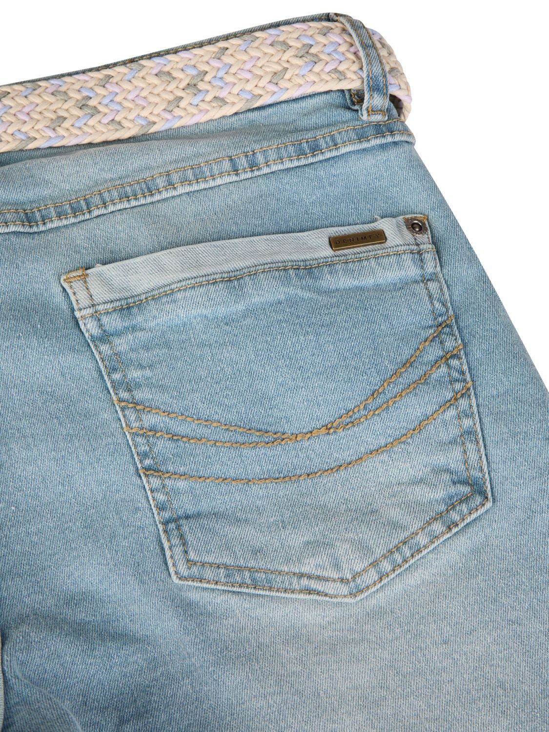 DENIMFY Jeansshorts Damen Shorts DFLena Regular Fit Bermudashorts mit Gürtel – Bild 4 von 4
