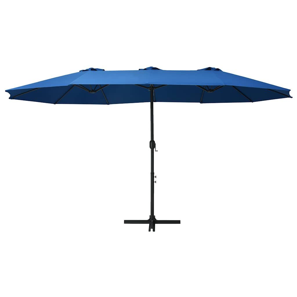 vidaXL Sonnenschirm Sonnenschirm mit Aluminium-Mast 460x270 cm Blau