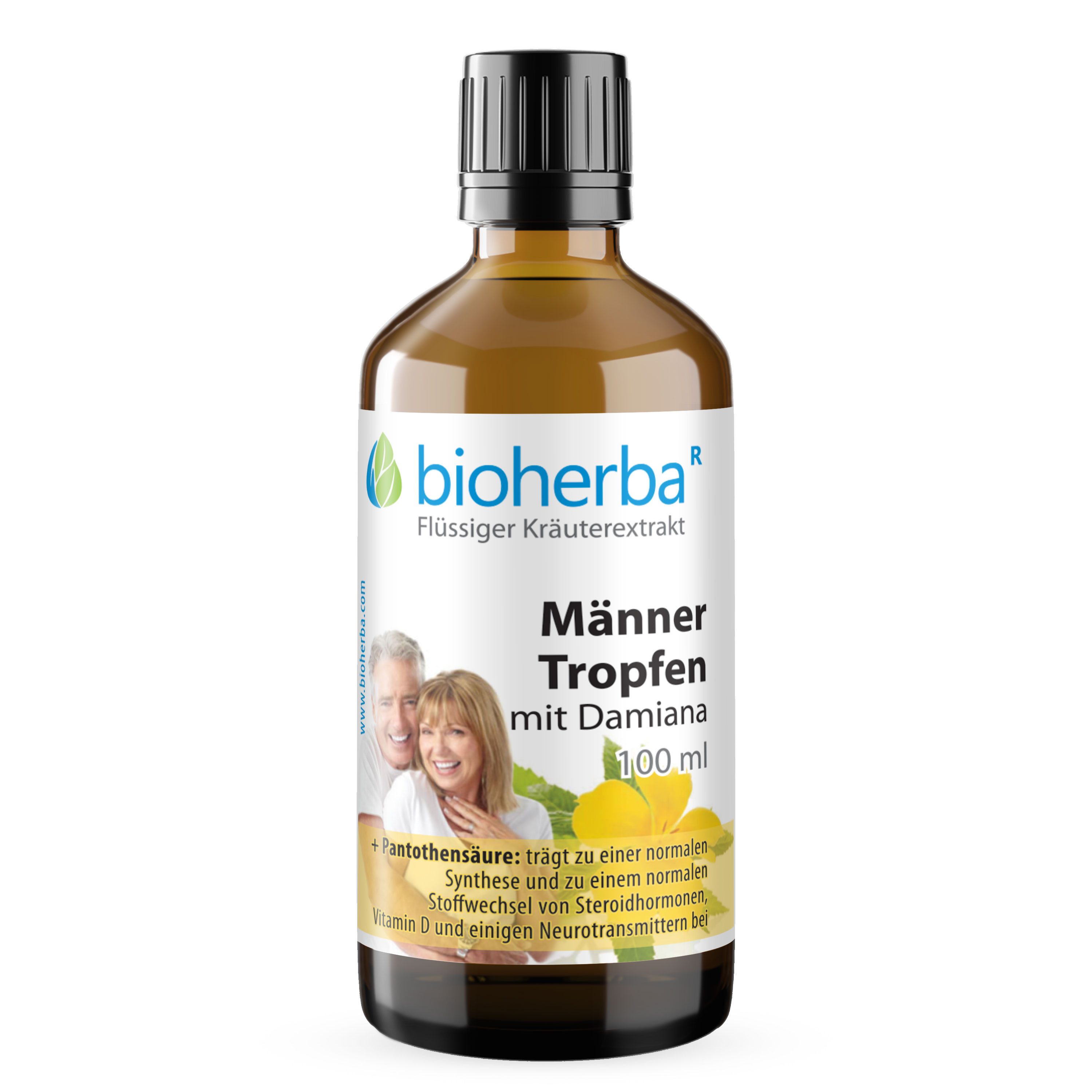 BIOHERBA R Bioherba Männer Tropfen mit Damiana Tinktur 100 ml Glasflasche, 1 er