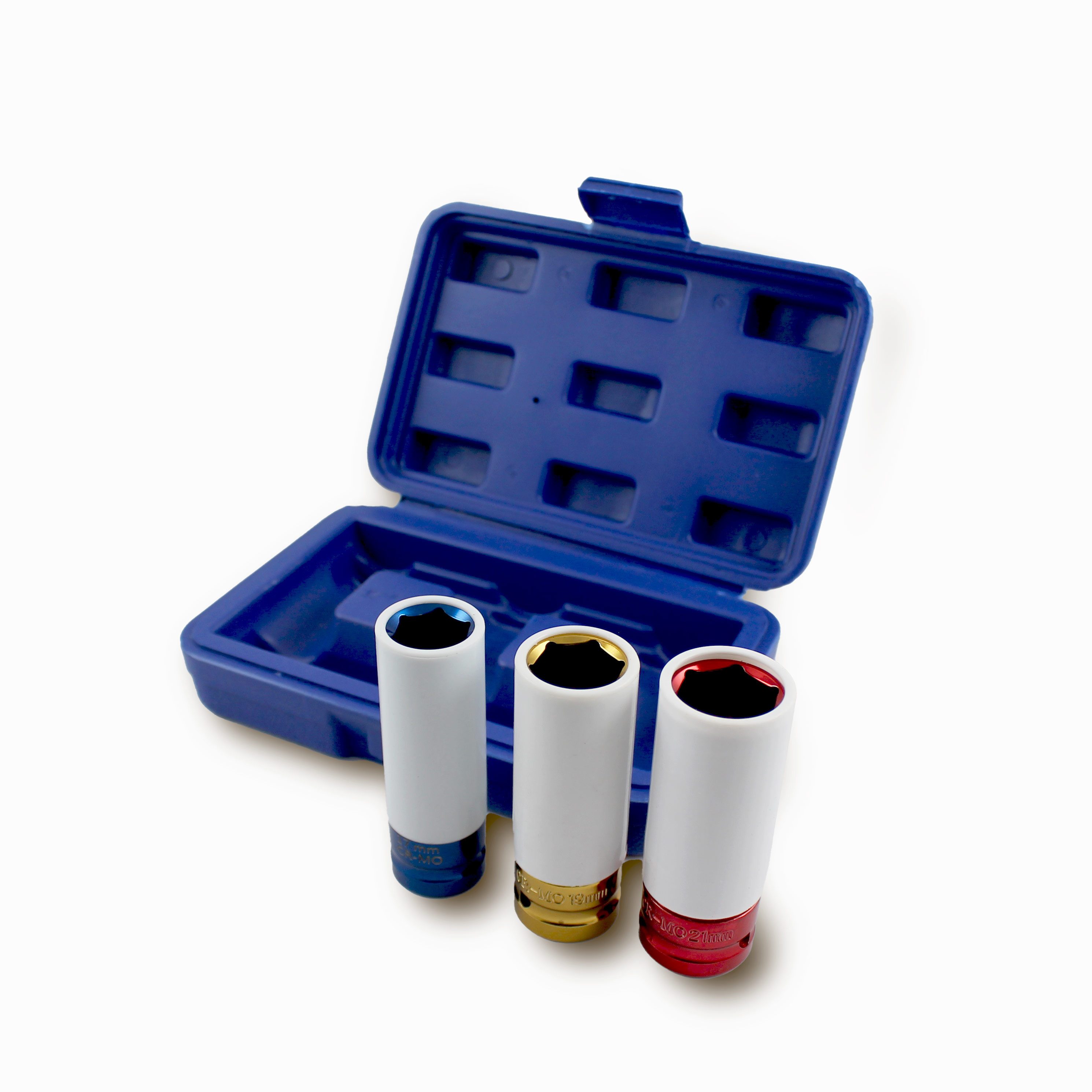Bituxx Stecknuss Felgenschutz Schlagnüsse 17mm 19mm 21mm, Set, 4-St., MS-16491