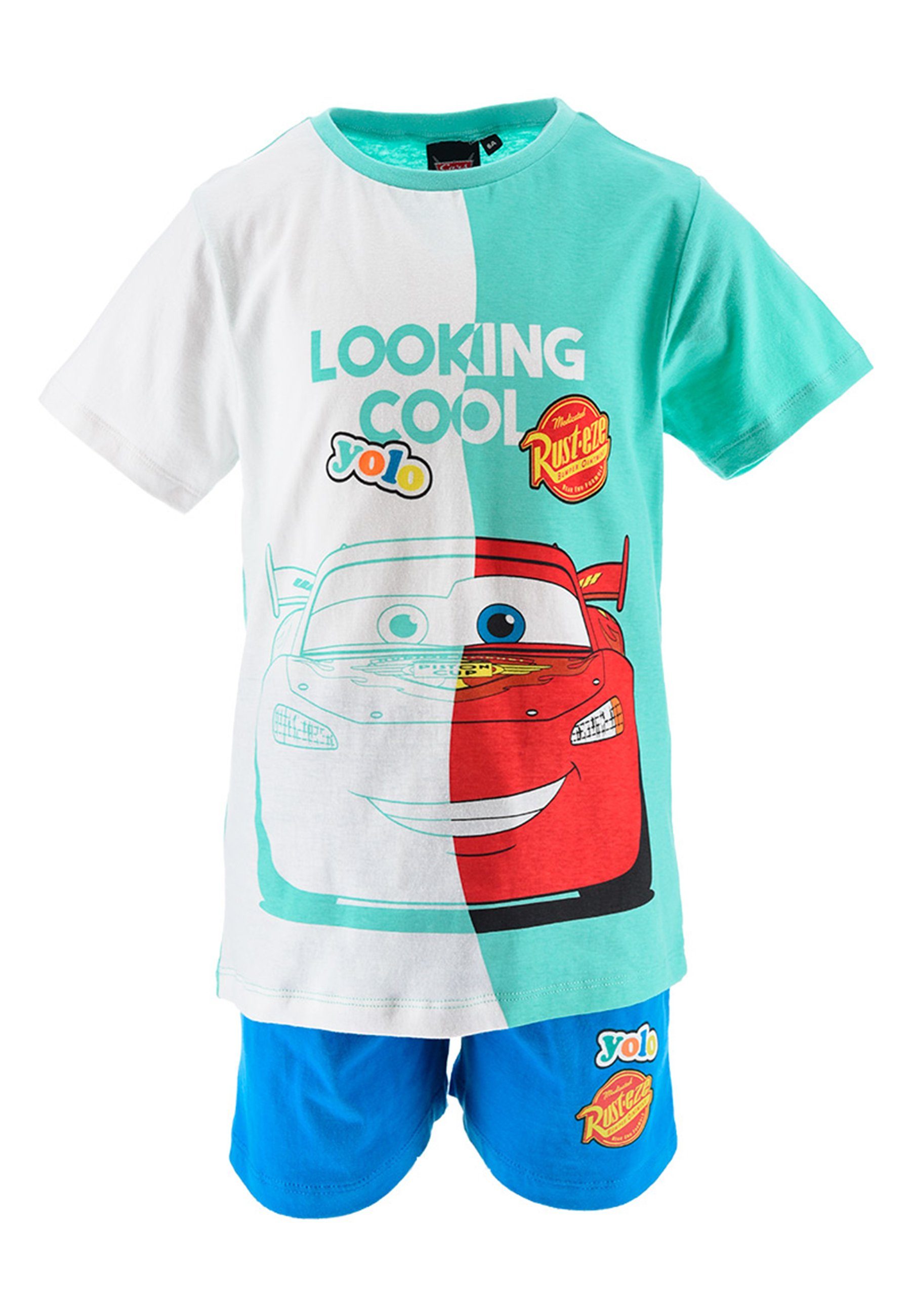 Disney Cars T-Shirt & Shorts Lightning McQueen Bekleidungs-Set (2-tlg) Shorty