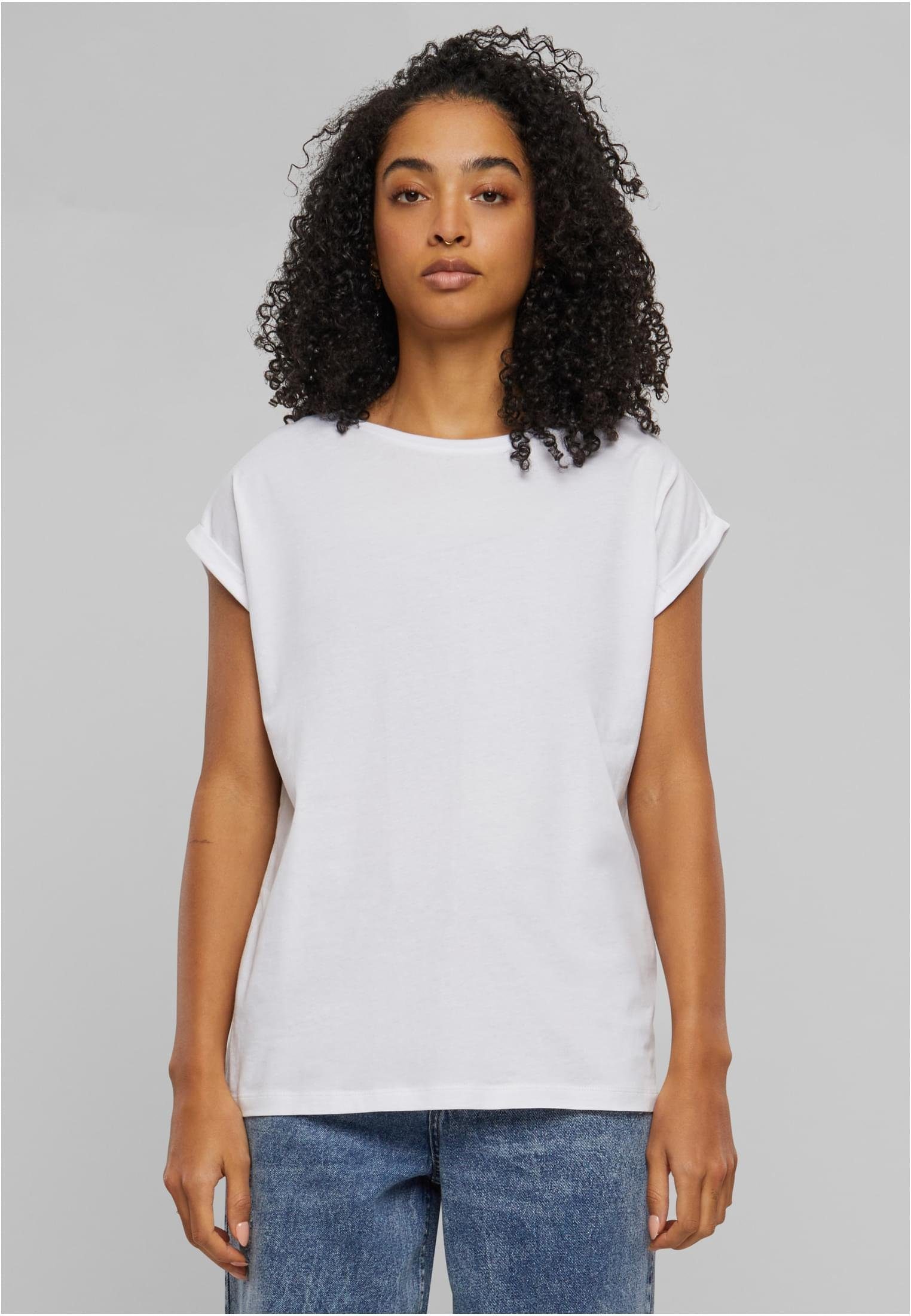 URBAN CLASSICS Rundhalsshirt Ladies Extended Shoulder Tee Damen T-Shirt