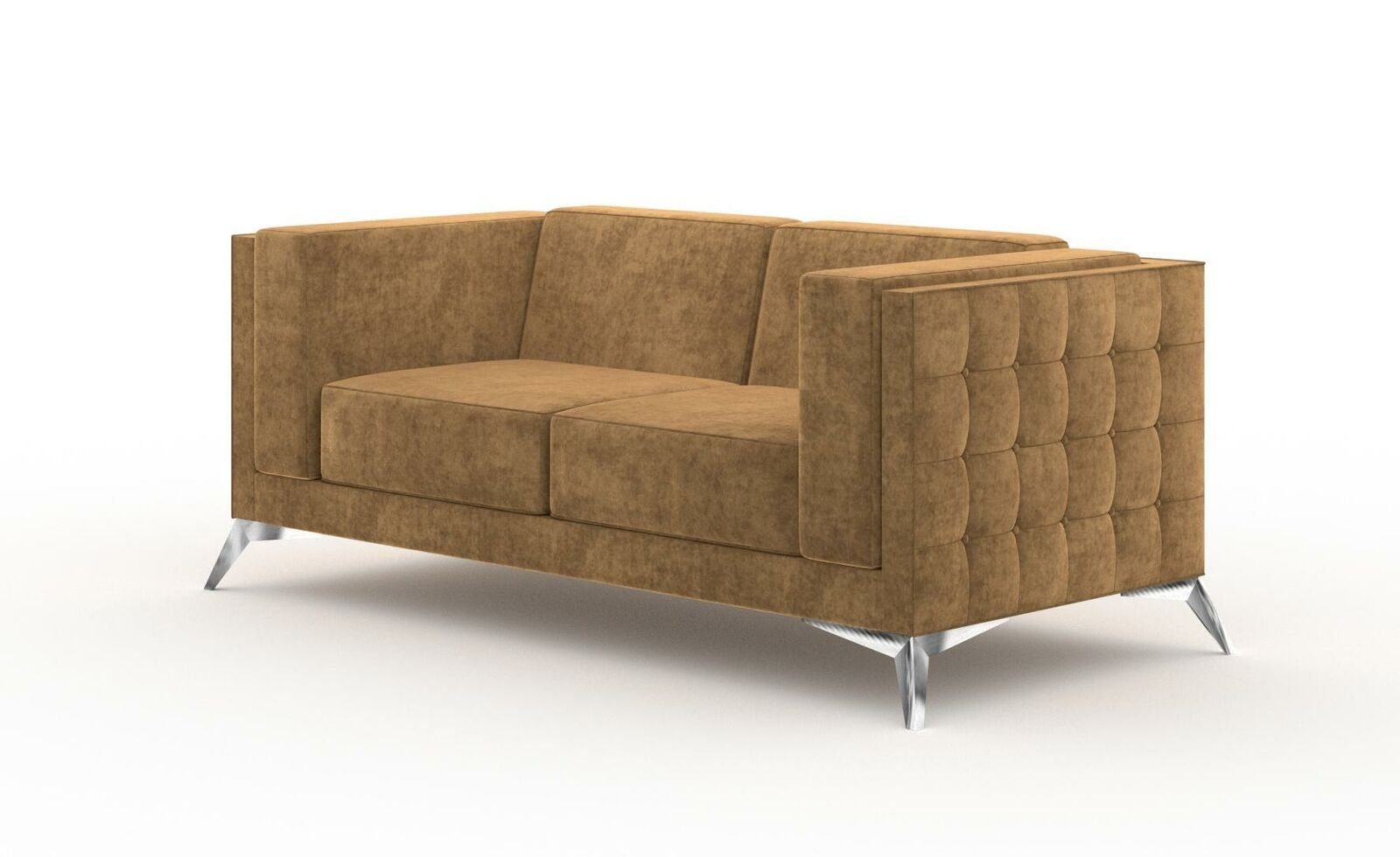 Chesterfield in Polster Sofa Made Garnitur JVmoebel Zweisitzer, Sofa Stoff Sitz Couchen Couch Europe