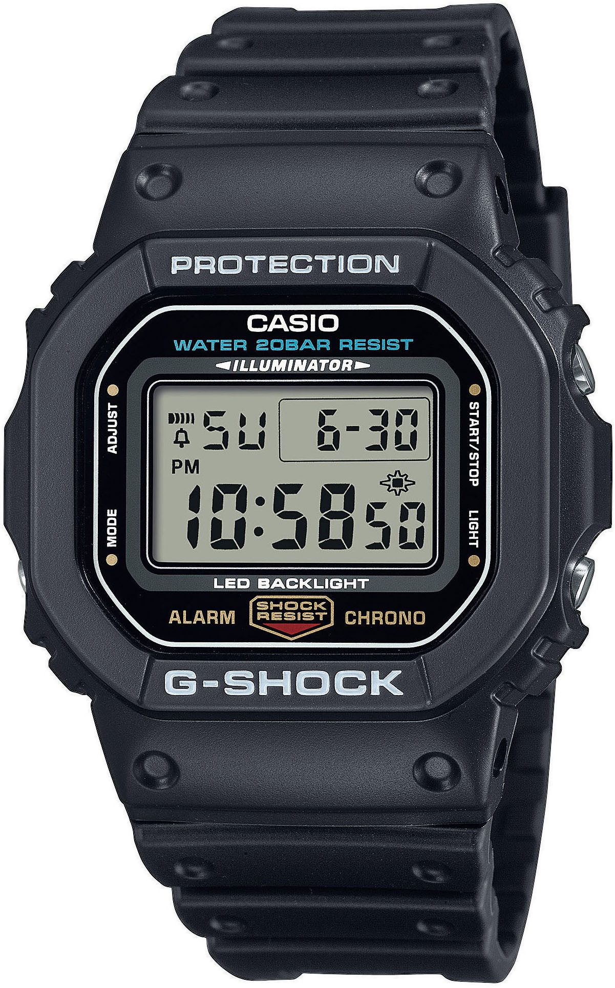 CASIO G-SHOCK Chronograph, Quarzuhr, Armbanduhr, Herren, Stoppfunktion, digital, retro, vintage