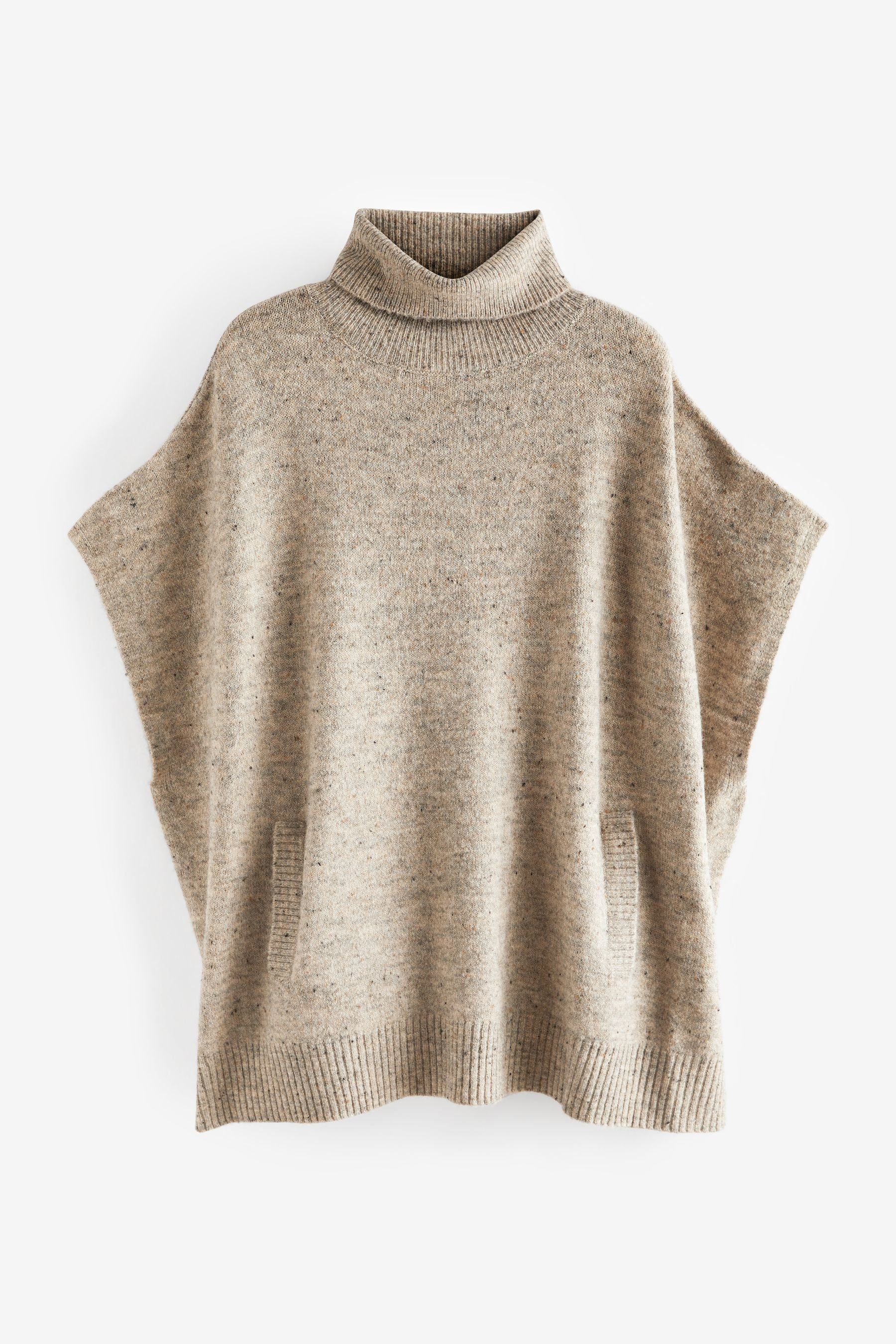 Next Strickponcho Poncho-Pullover mit Rollkragen Noppenmuster günstig online kaufen