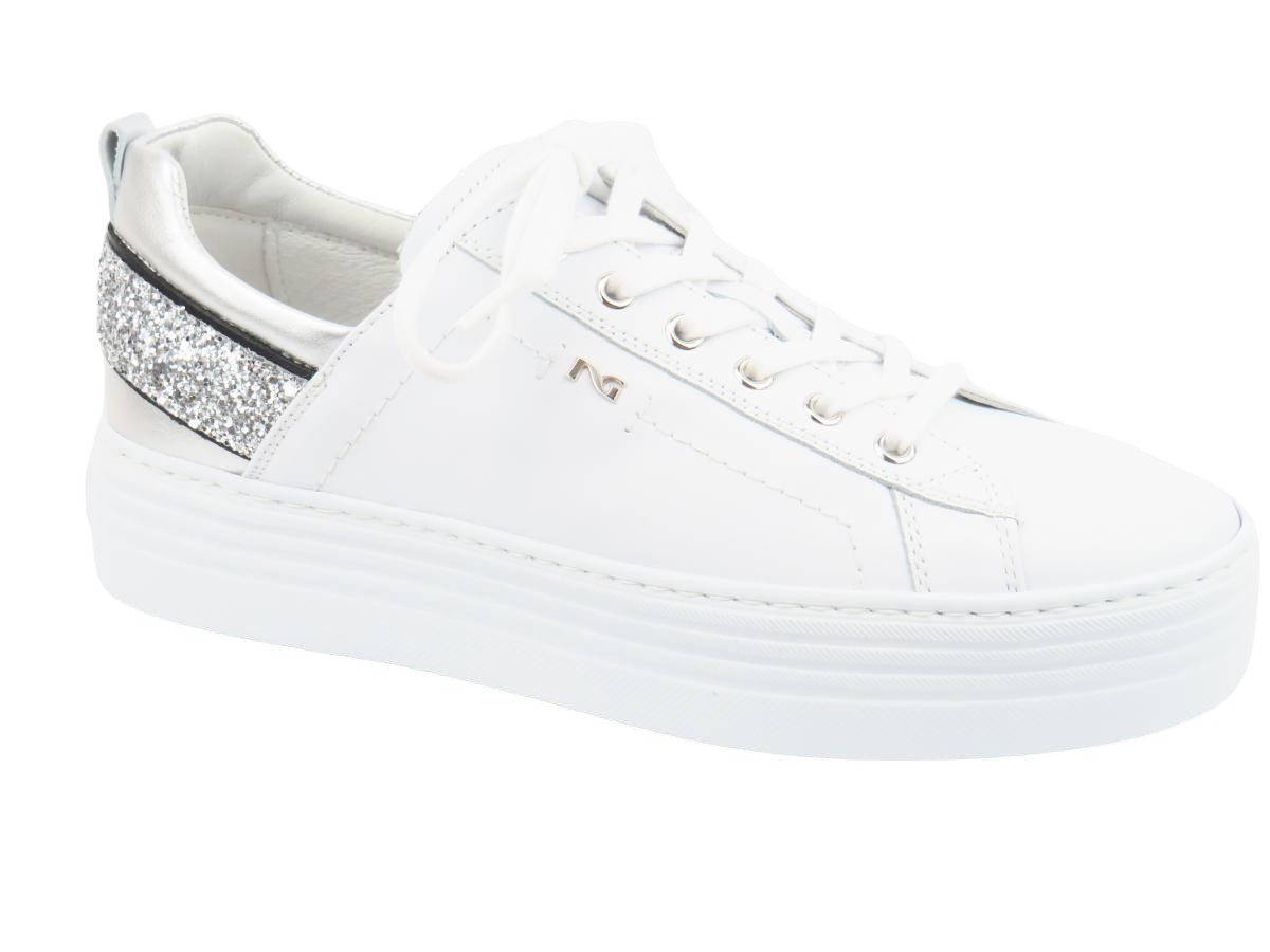Skipper Bianco glitter Sneaker