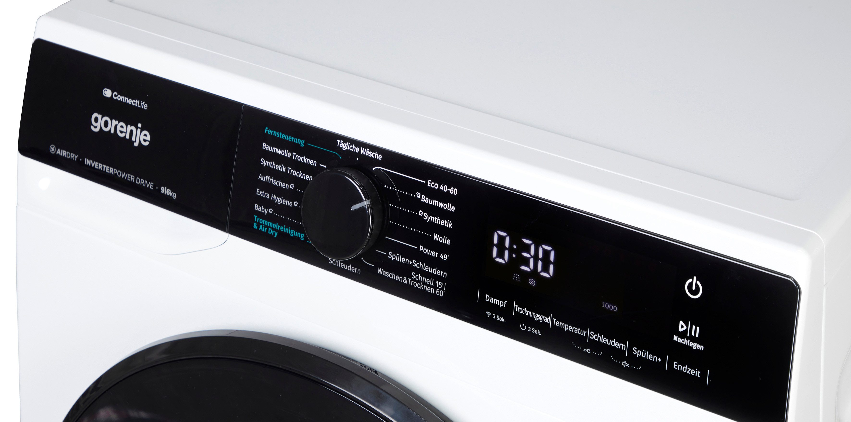 GORENJE Waschtrockner WD2PA964ADW/DE, 9 kg, 6 kg, 1400 U/min, SteamRefresh - Knitterfreie und frische Kleidung – Bild 4 von 5