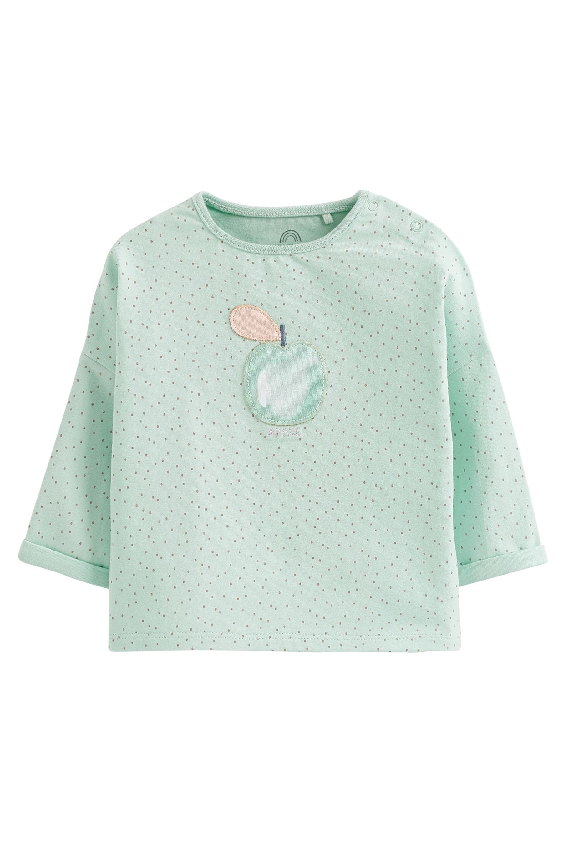 Next Green langem Baby-Oberteile Arm (3-tlg) Mint Langarmshirt 4er-Pack mit