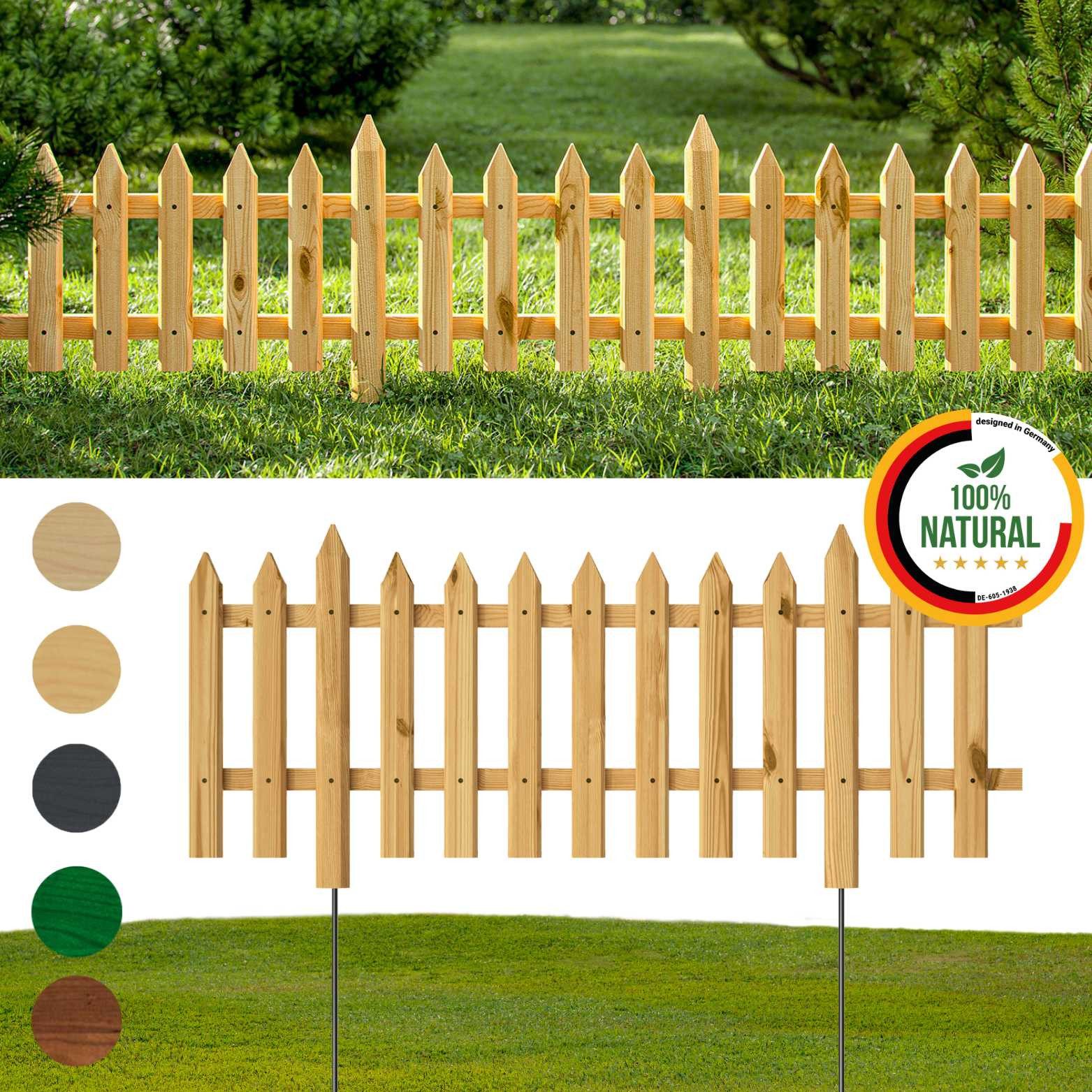 Floranica Staketenzaun Vorgartenzaun Steckzaun Gartenzaun Zierzaun günstig online kaufen