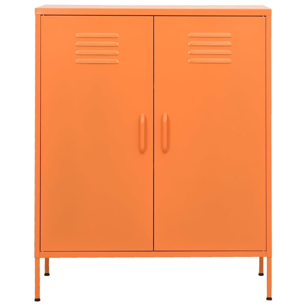 furnicato Sideboard Lagerschrank aus Stahl 80 x 35 x 101,5 cm in Orange (1 St)