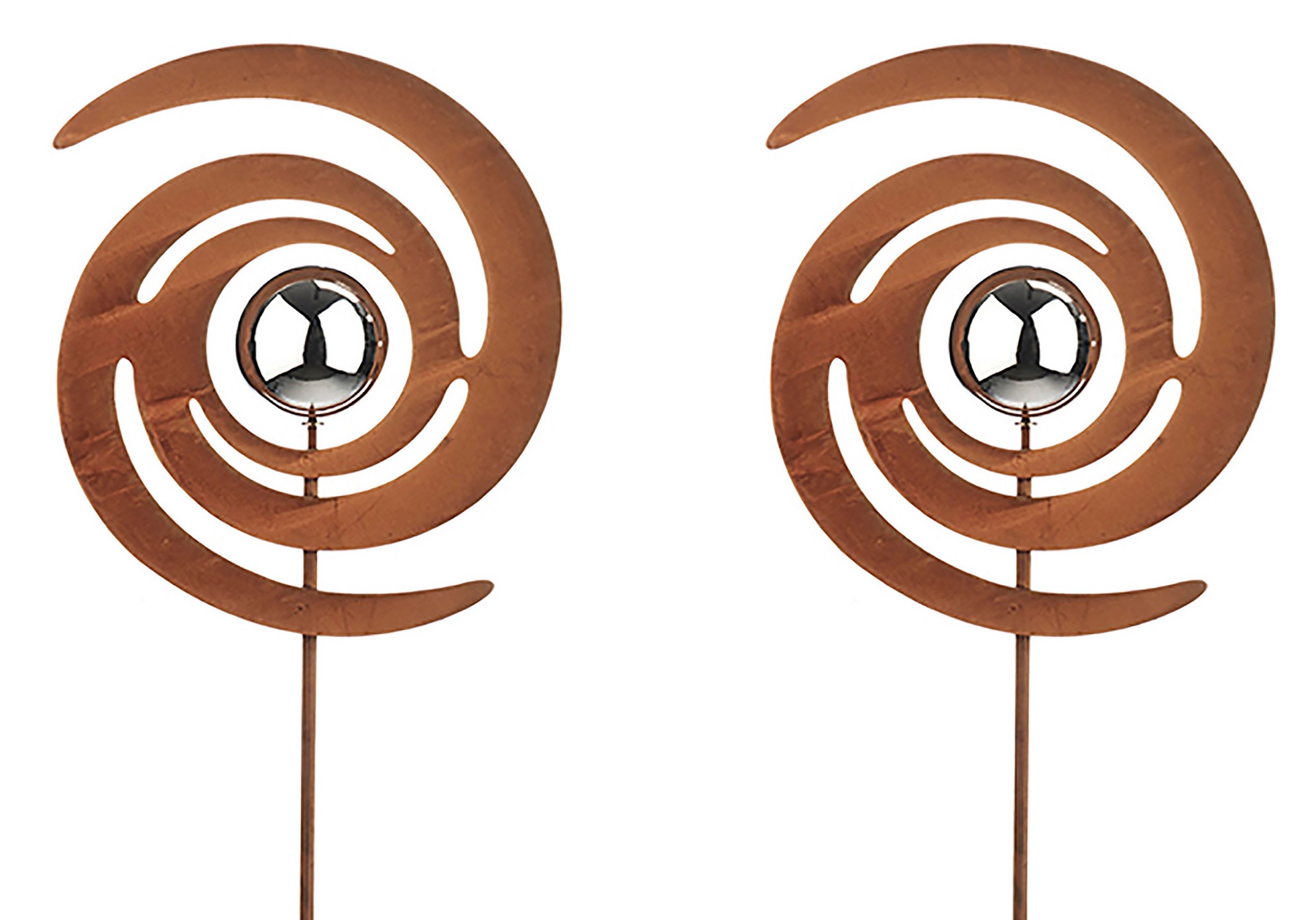 Kobolo Vogelhaus Dekostecker FINJA in Rostoptik - 2-er Set