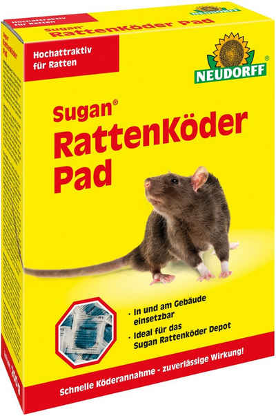 Neudorff Gift-Rattenköder »Sugan RattenKöder Pad«, 200 g, Komplett-Set