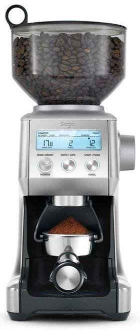 Sage Kaffeemühle The Smart Grinder Pro, SCG820BSS4EEU1, 165 W, Kegelmahlwerk, 450 g Bohnenbehälter, Edelstahl Kegelmahlwerk