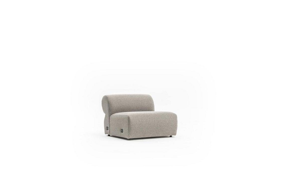 Sofa 5 Möbel Design Sitzer 370cm, Couch JVmoebel Luxus Grau Big-Sofa Wohnzimmer Europe in Made